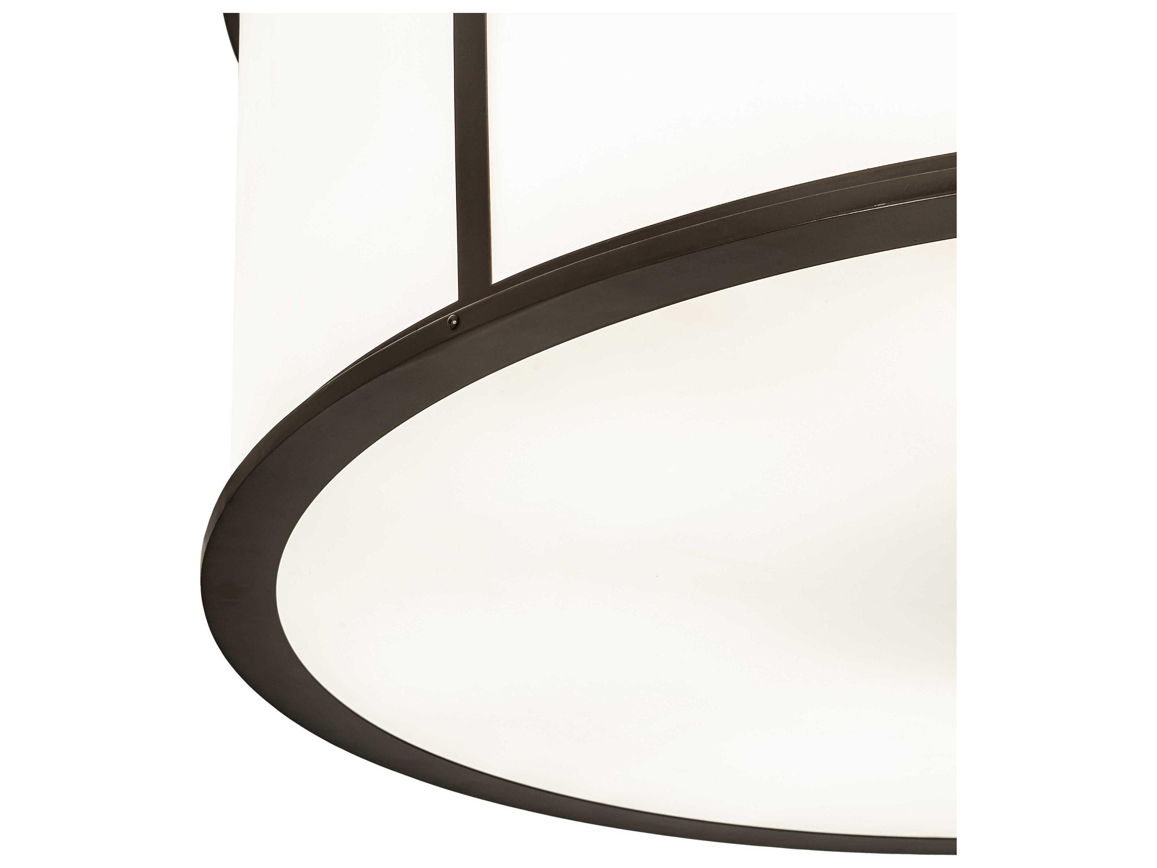 Meyda Arcas 8-Light Timeless Bronze White LED Drum Semi Flush Mount