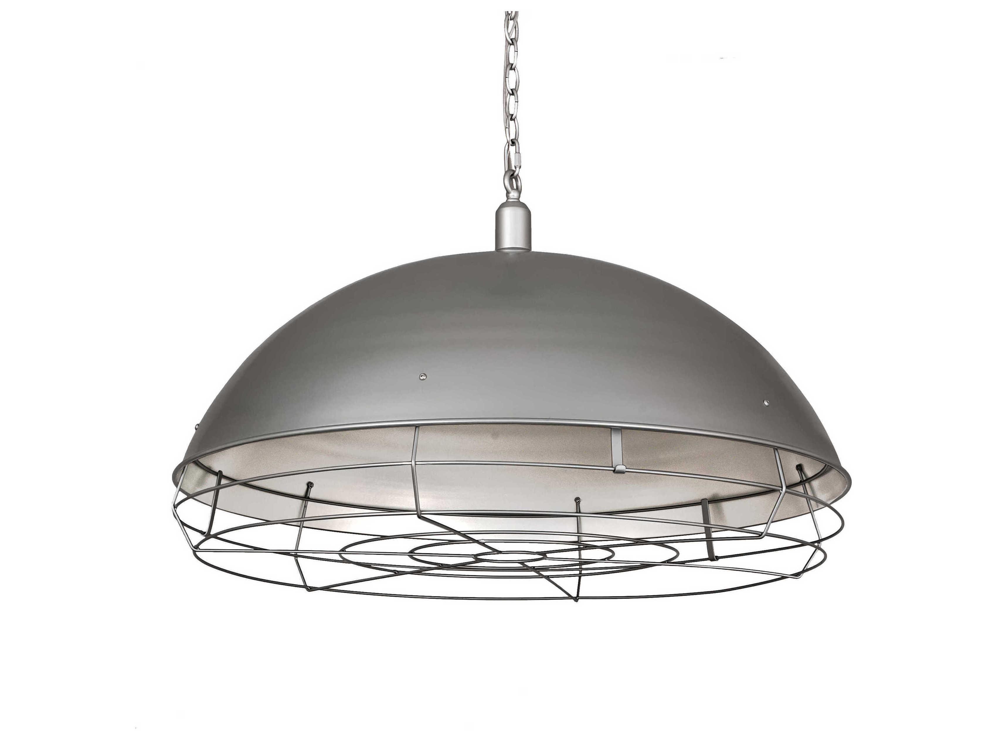 Meyda Gravity 6-Light Galvinized Silver LED Bowl Pendant