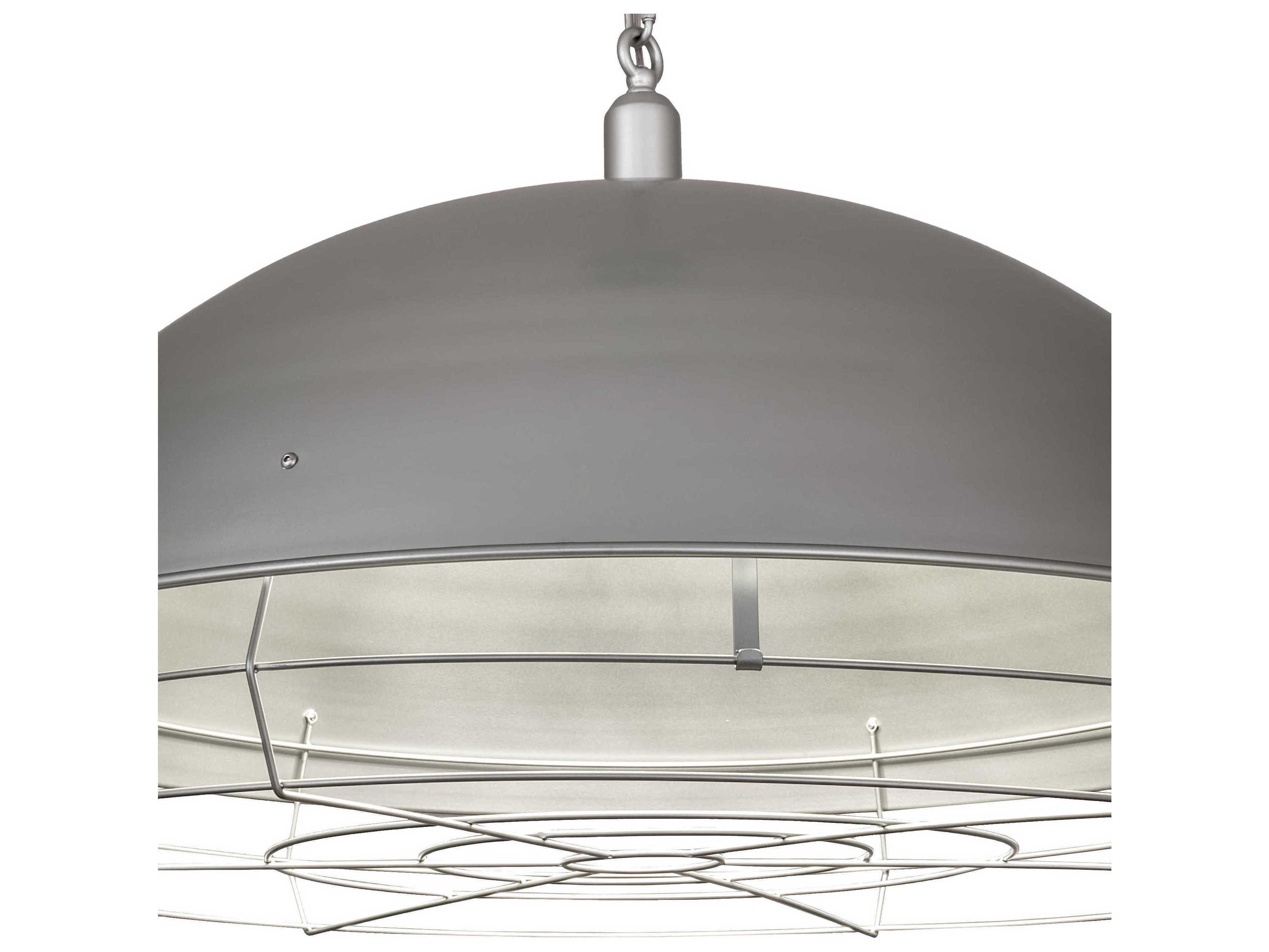 Meyda Gravity 6-Light Galvinized Silver LED Bowl Pendant