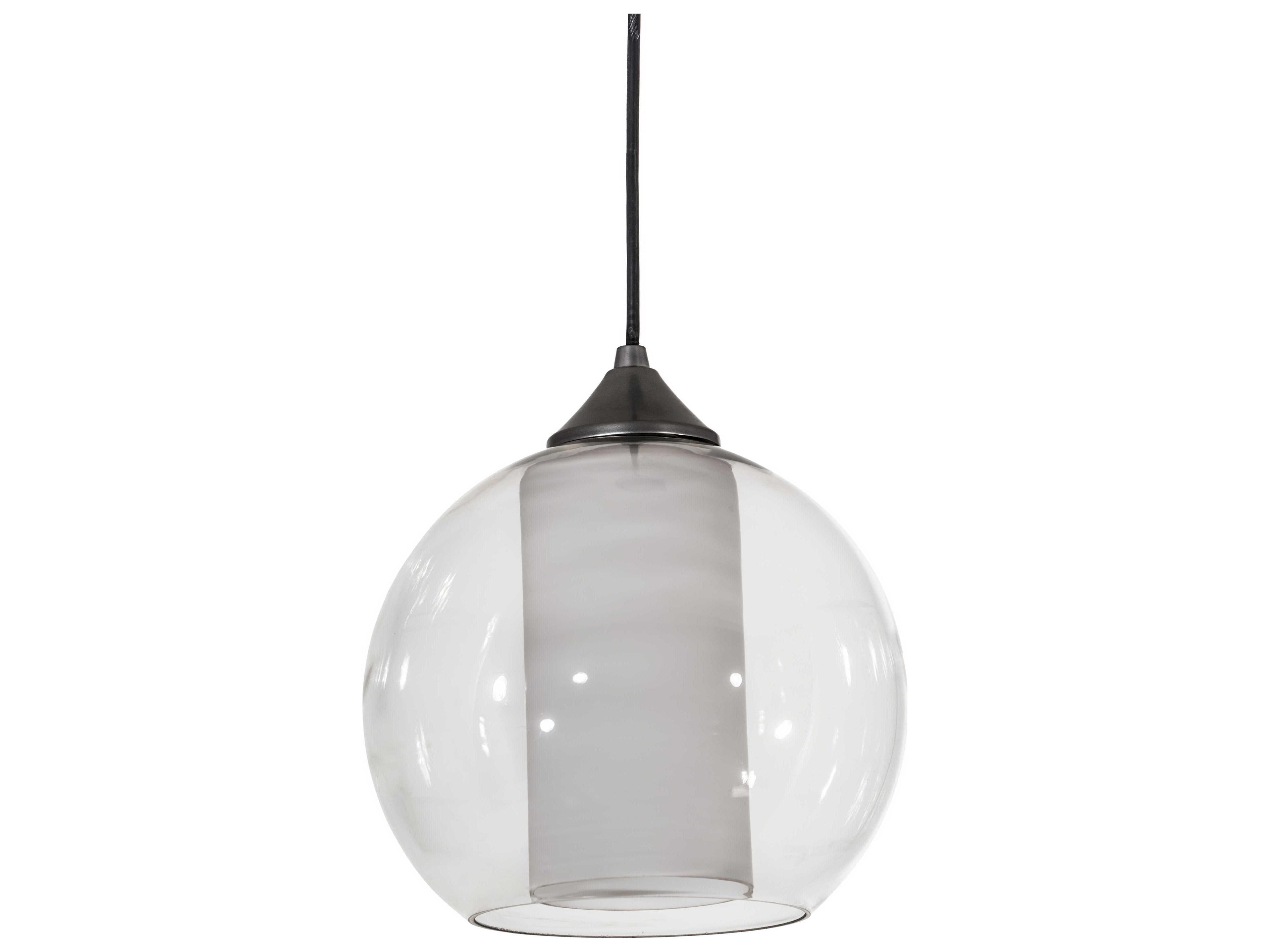 Meyda Bola 1-Light Brushed Nickel Clear Glass Globe Mini Pendant