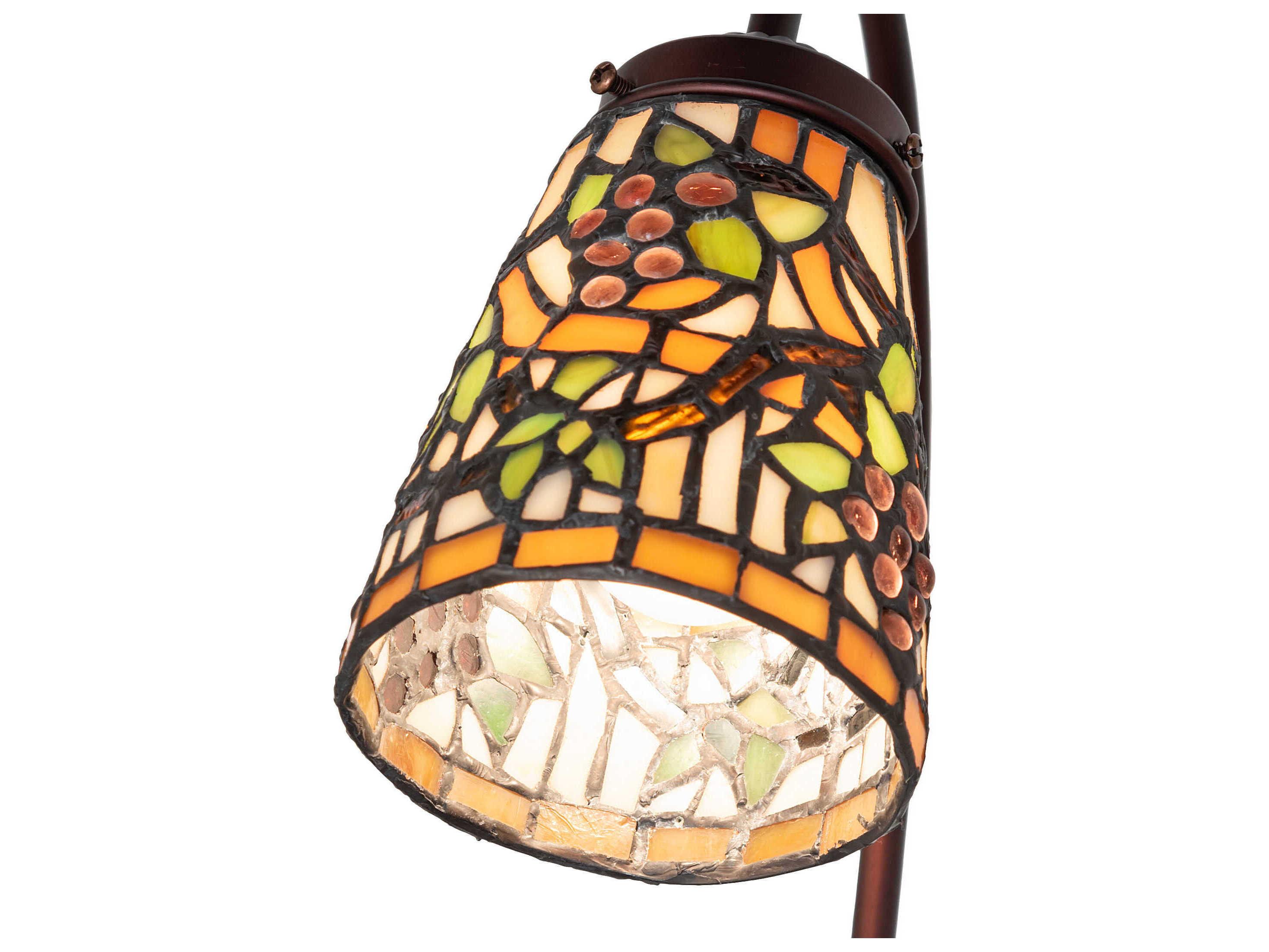 Meyda Jeweled Grape Antique Brass Bronze Table Lamp