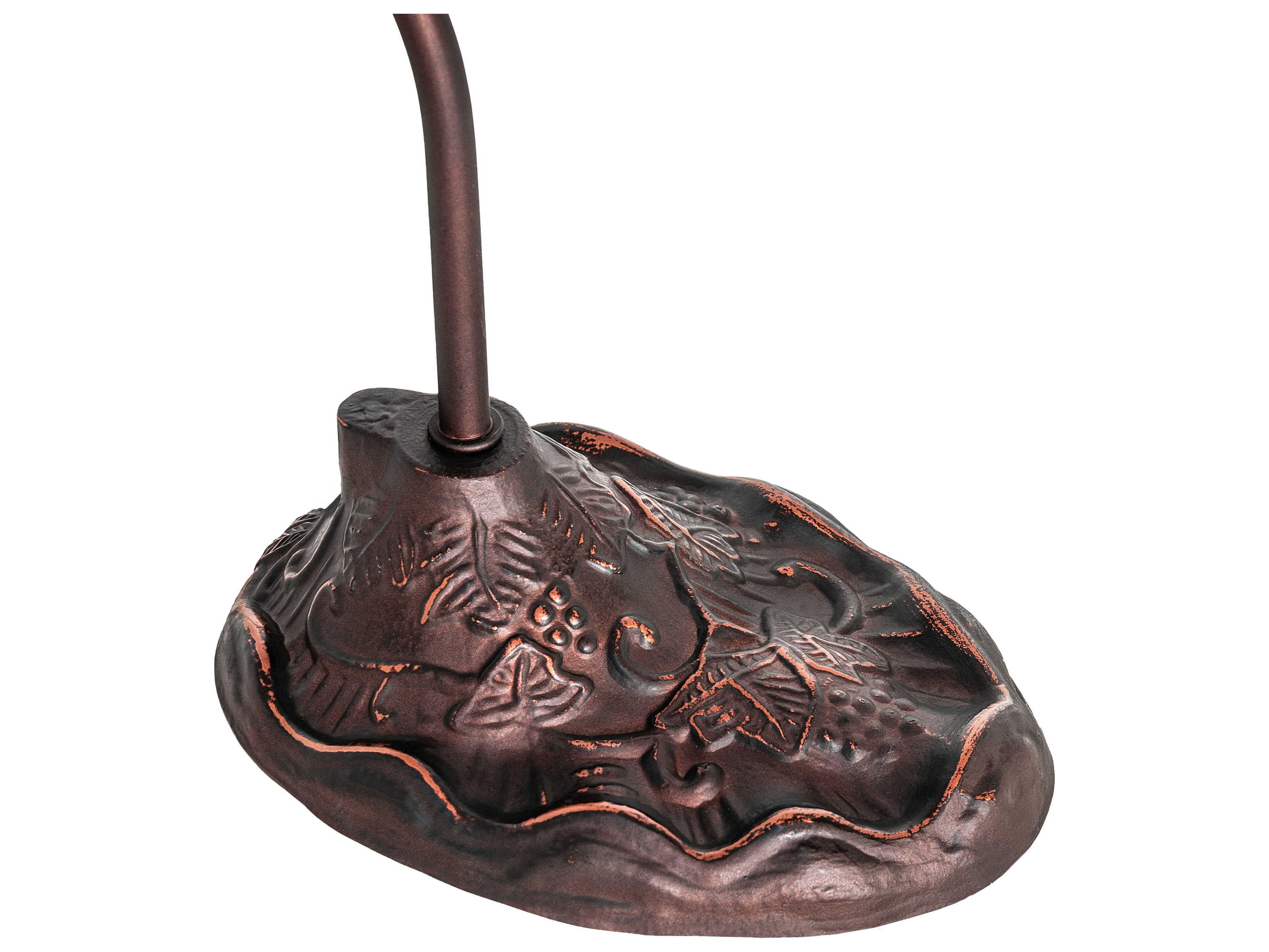 Meyda Jeweled Grape Antique Brass Bronze Table Lamp