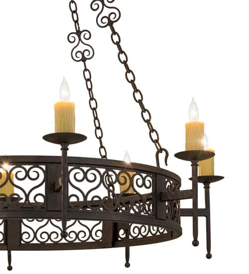 Meyda Toscano 8-Light Brown Glass Candelabra Chandelier