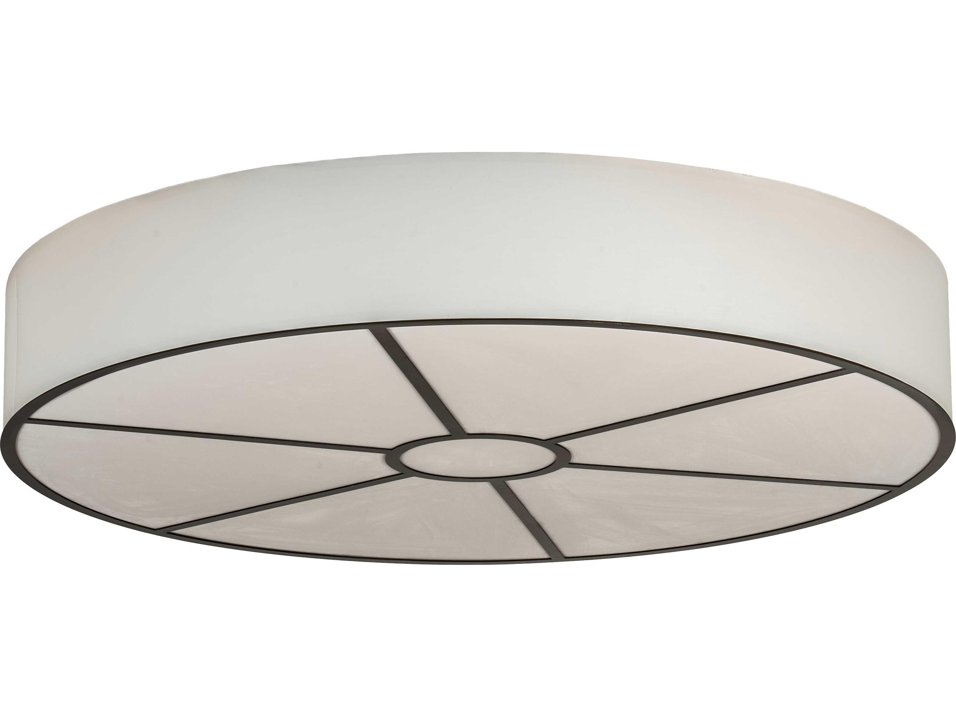 Meyda Cilindro 8-Light Timeless Bronze LED Drum Flush Mount