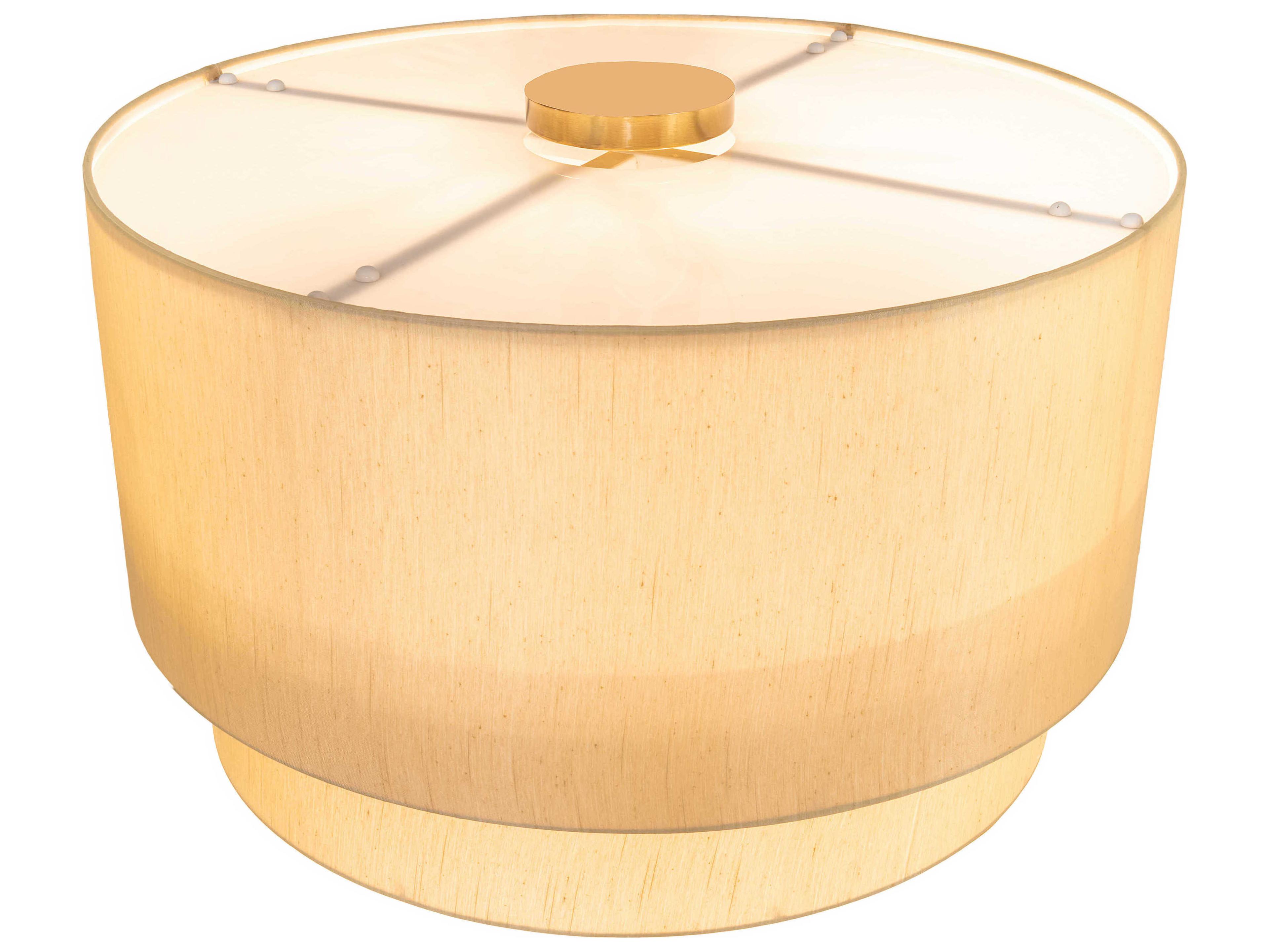 Meyda Cilindro 10-Light Brass Tint Gold Glass LED Drum Flush Mount