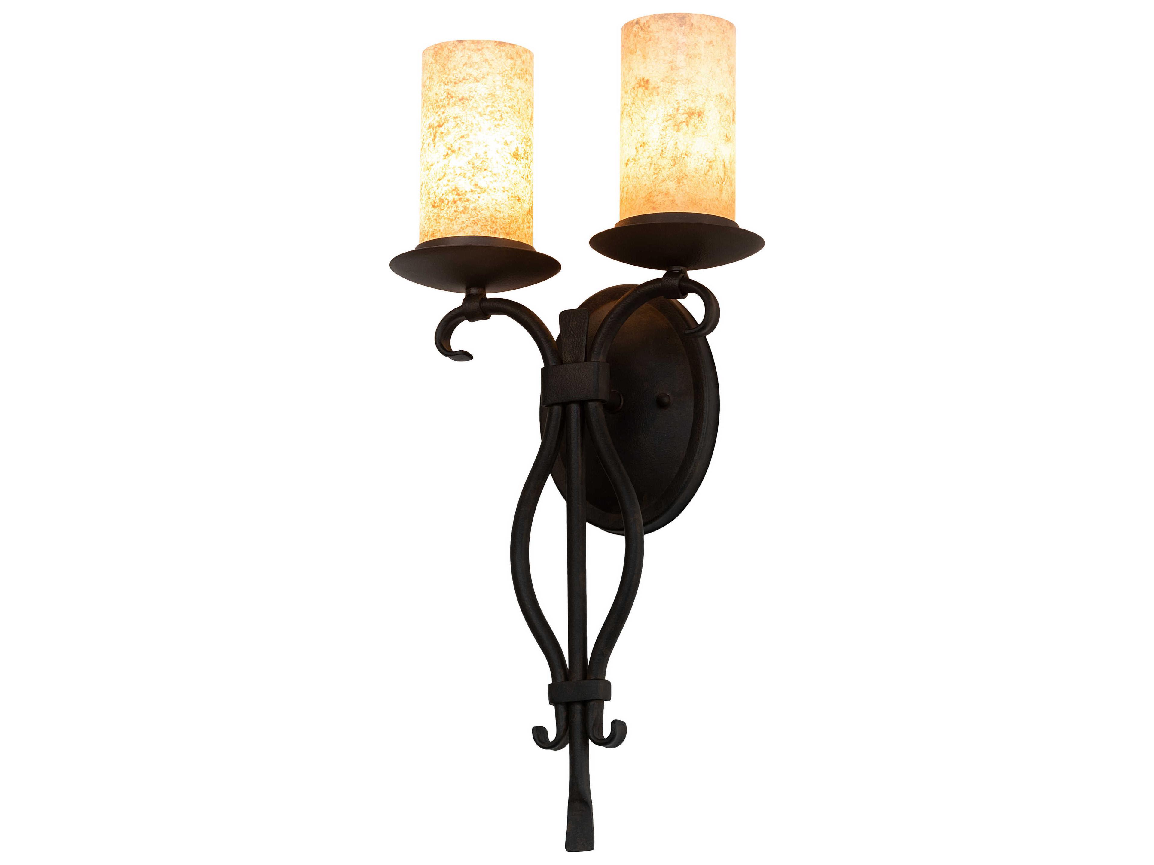 Meyda Juliana 3-Light Black Chocolate Beige Brown Wall Sconce