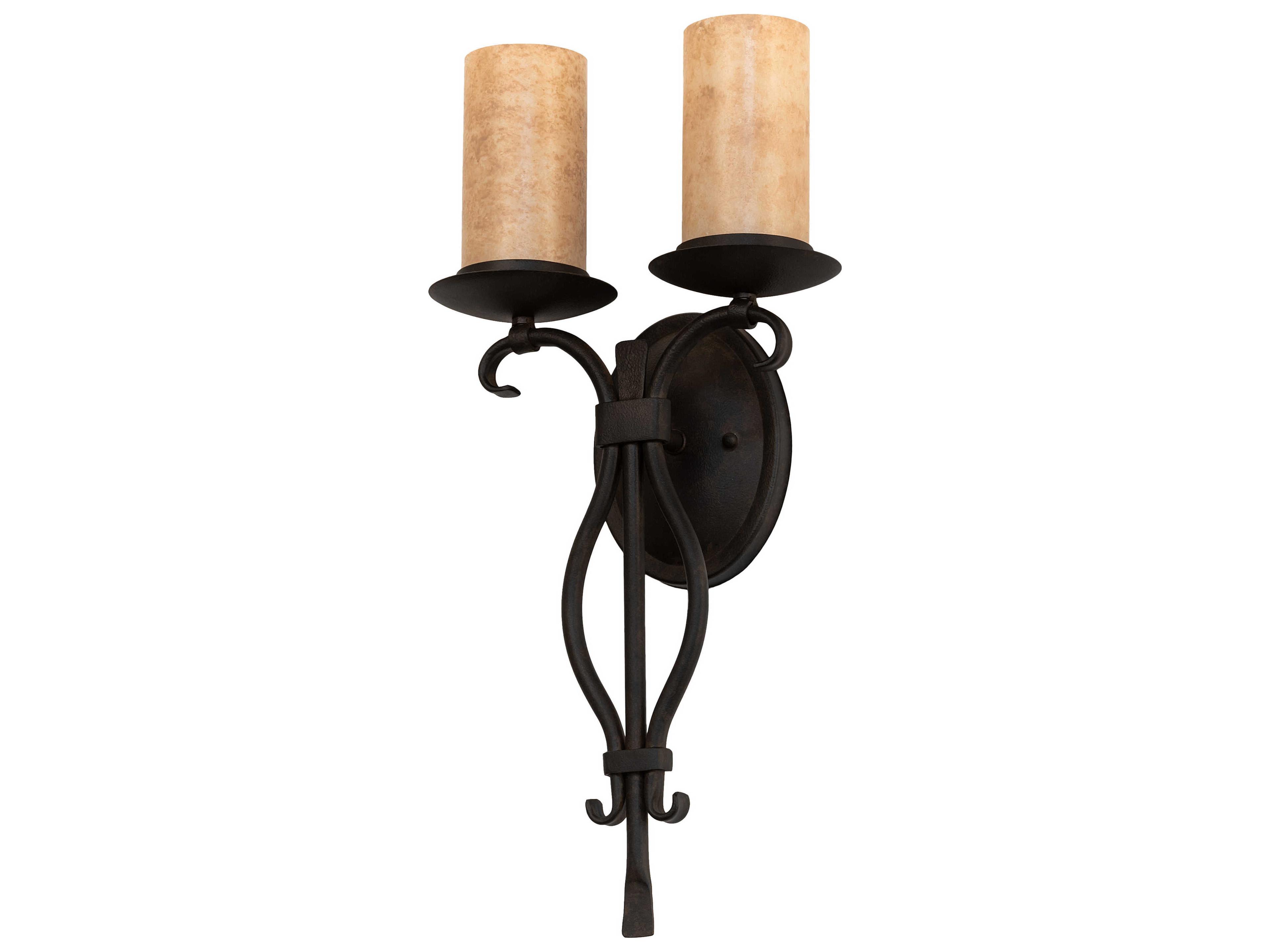 Meyda Juliana 3-Light Black Chocolate Beige Brown Wall Sconce