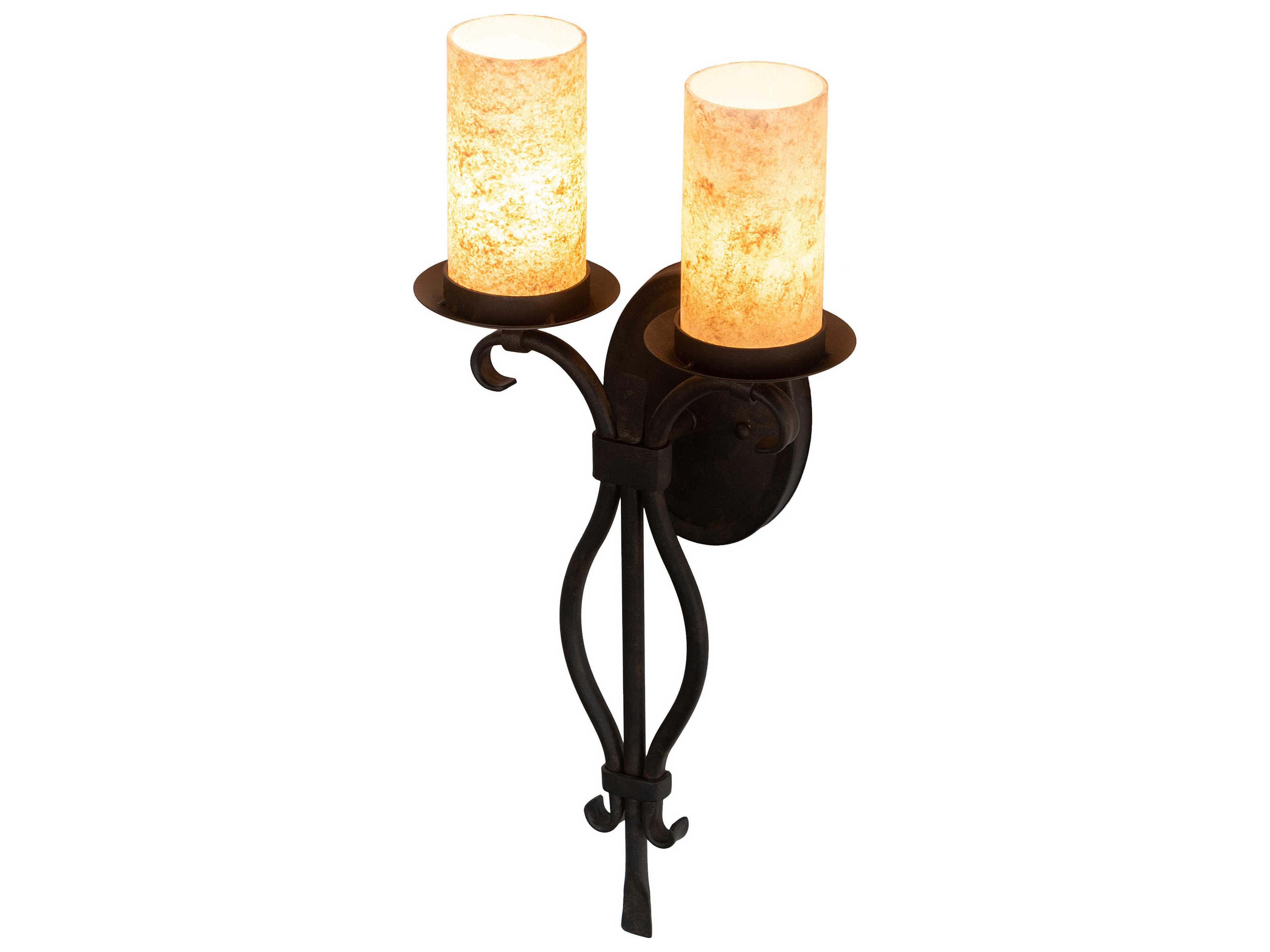 Meyda Juliana 3-Light Black Chocolate Beige Brown Wall Sconce
