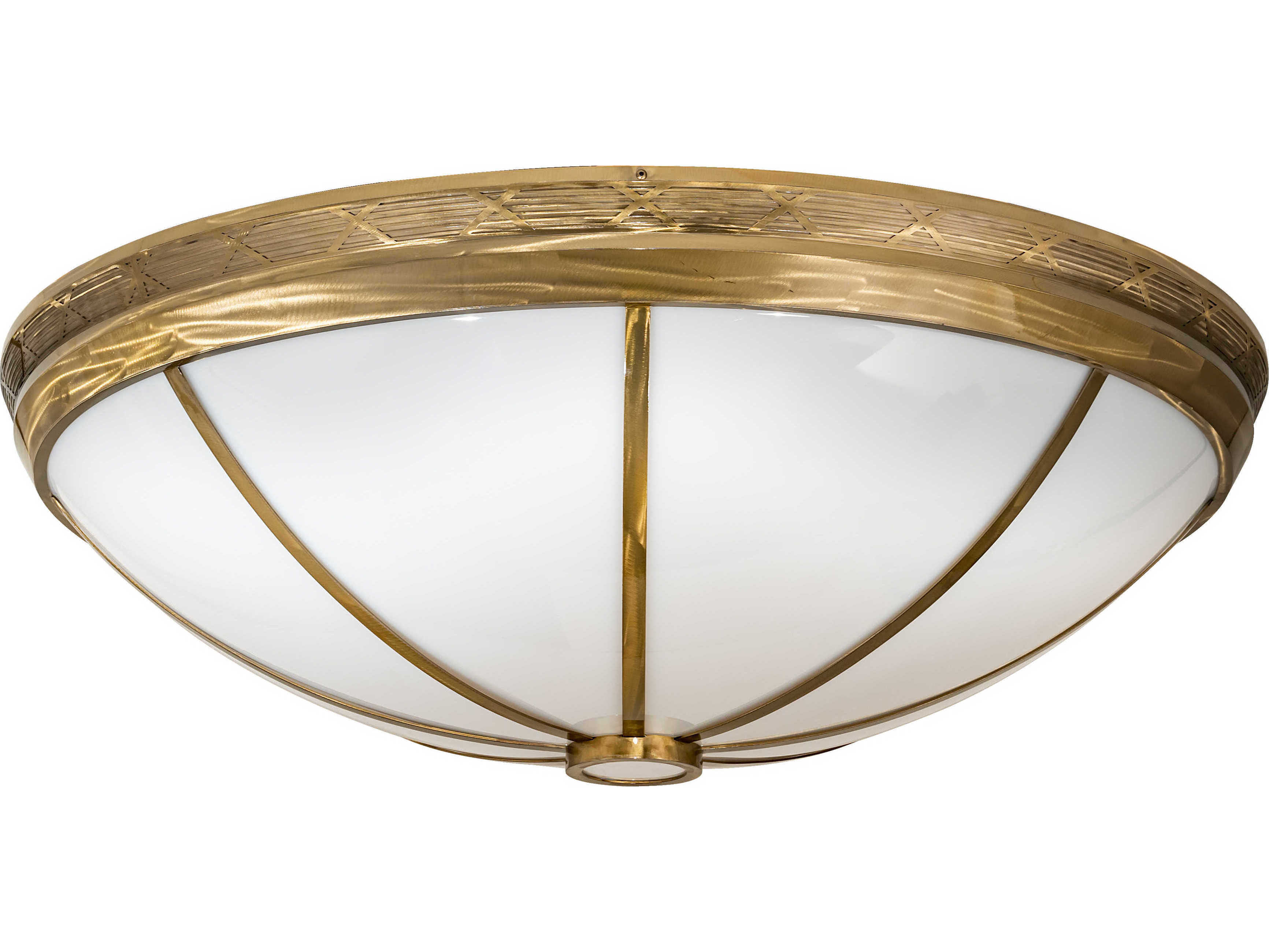 Meyda Kahe 12-Light Brass Tint Gold Bowl Flush Mount