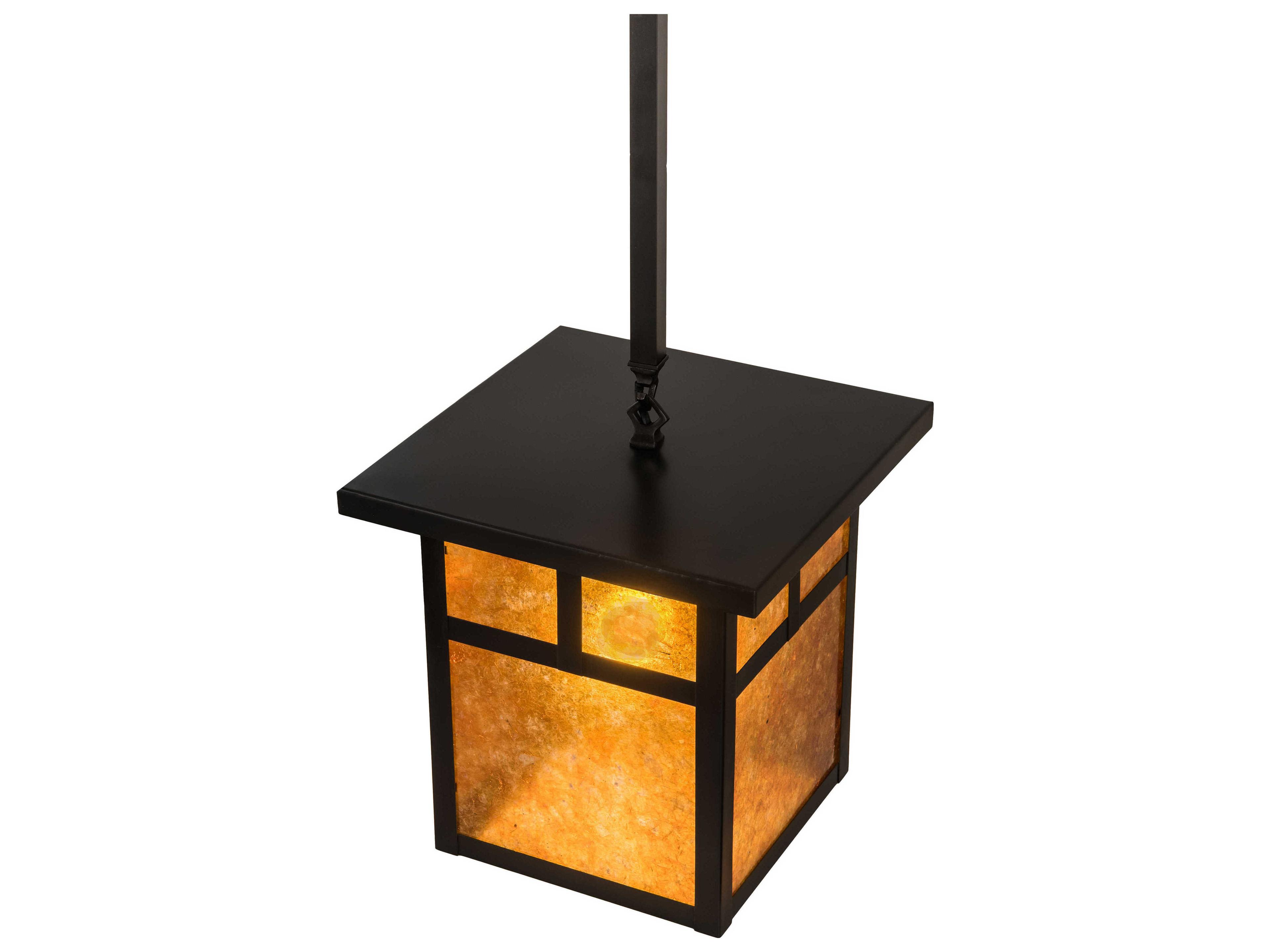 Meyda Hyde Park T Mission 1-Light Craftsman Brown Geometric Pendant