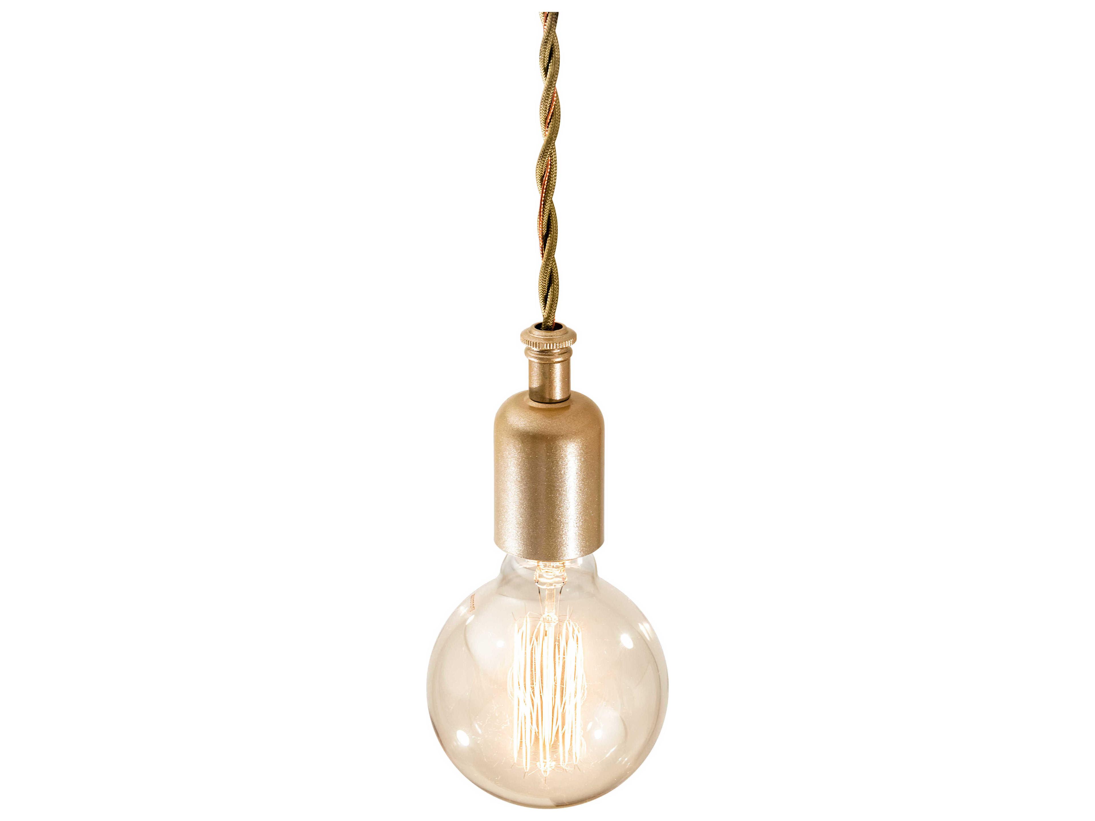 Meyda Alva 1-Light Champagne Metallic Gold Mini Pendant