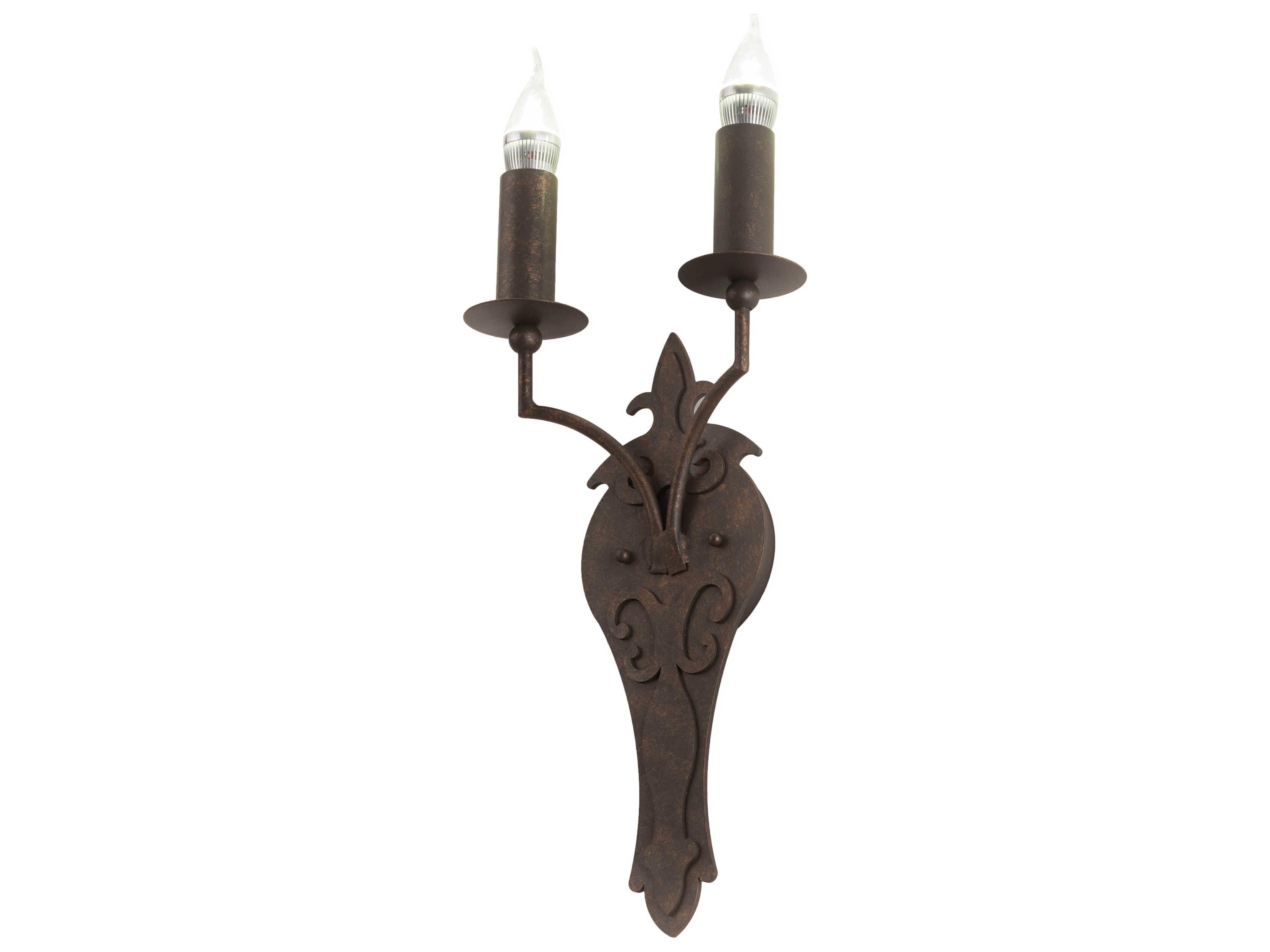 Meyda Torsade 2-Light Chocolate Brown LED Wall Sconce