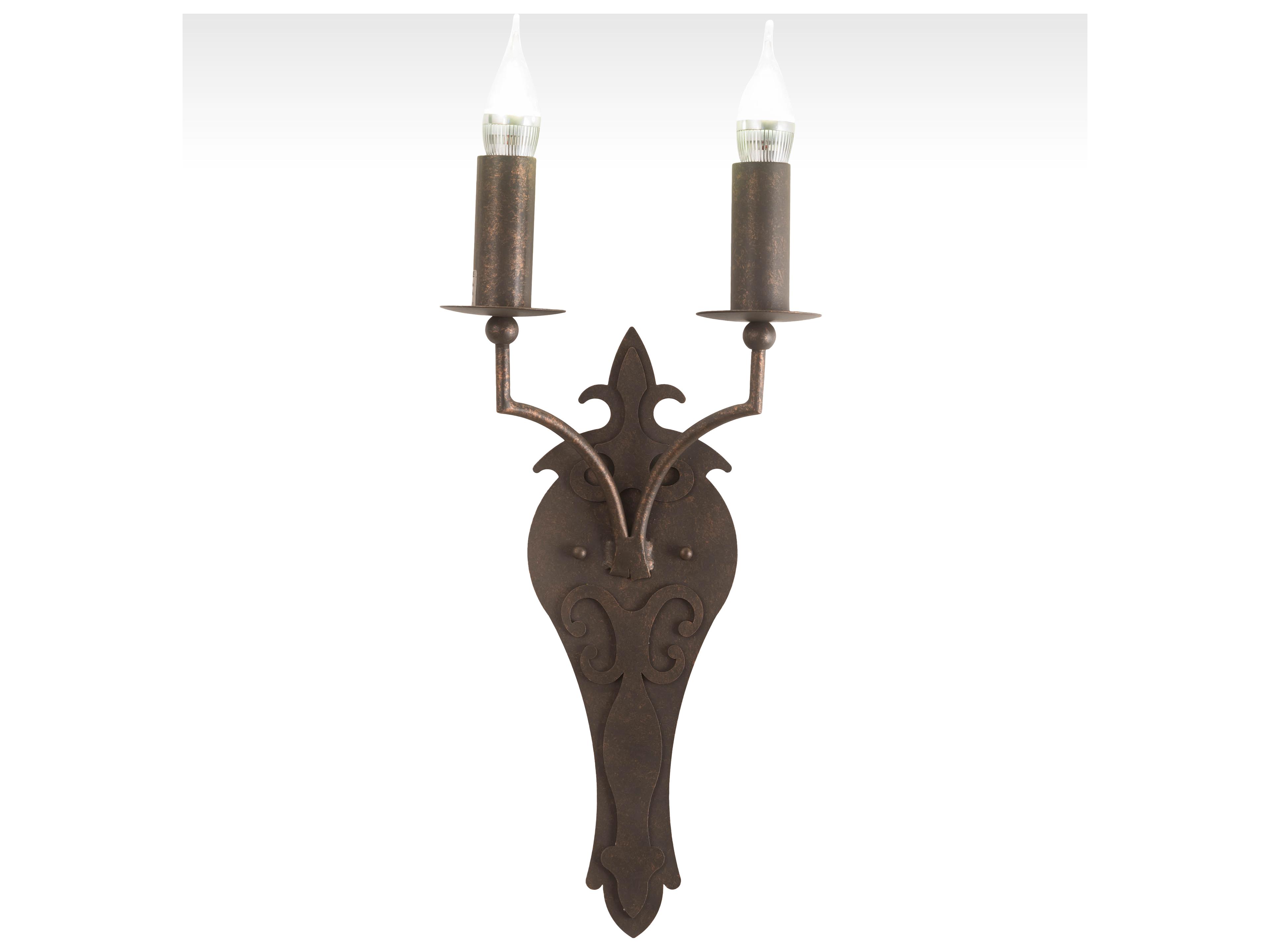 Meyda Torsade 2-Light Chocolate Brown LED Wall Sconce