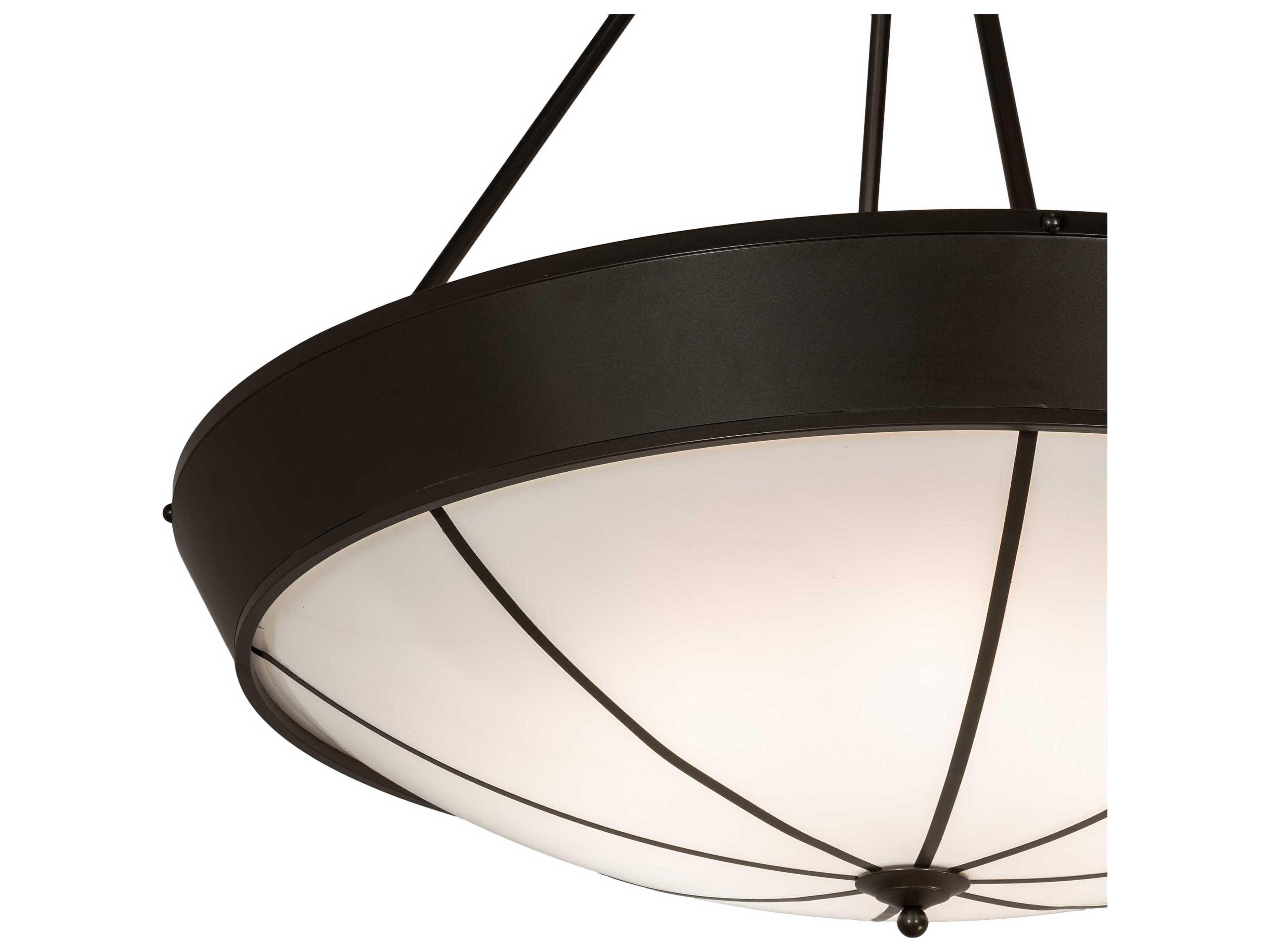 Meyda St. James 8-Light Bronze White Bowl Pendant