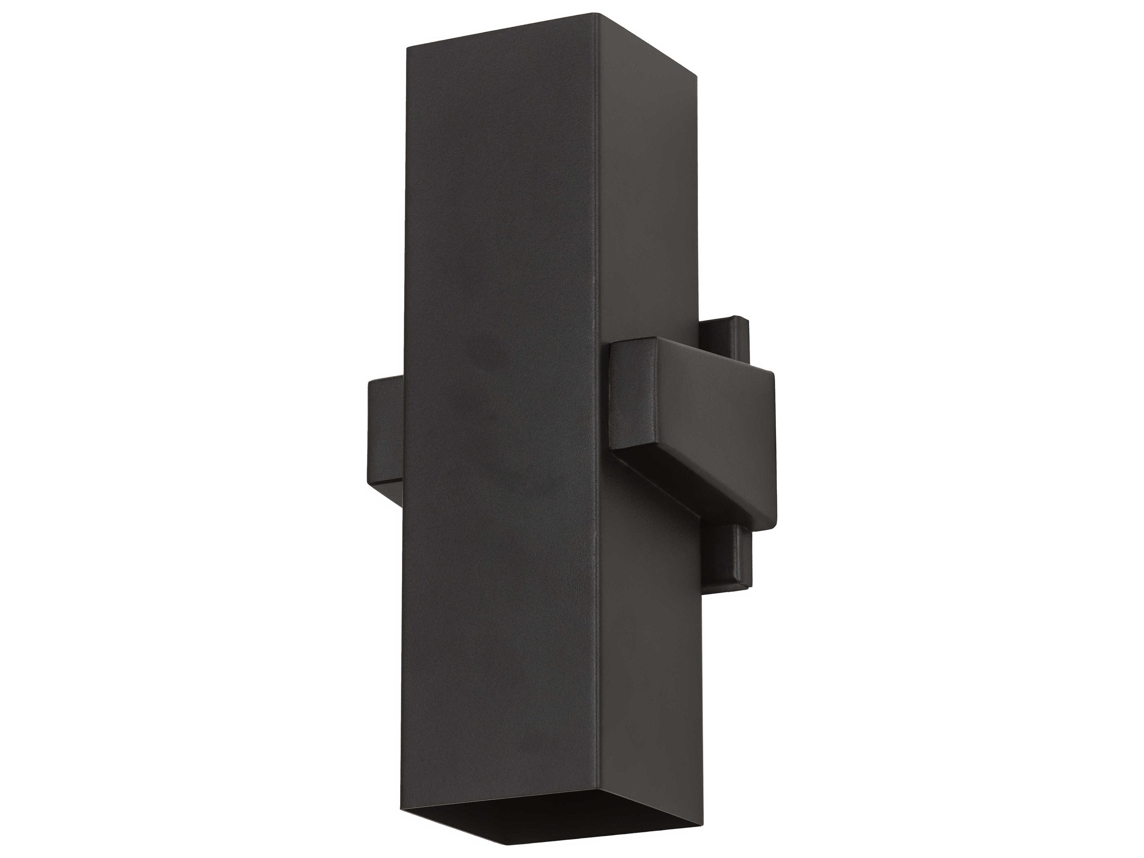 Meyda Quadrato 2-Light Black LED Wall Sconce