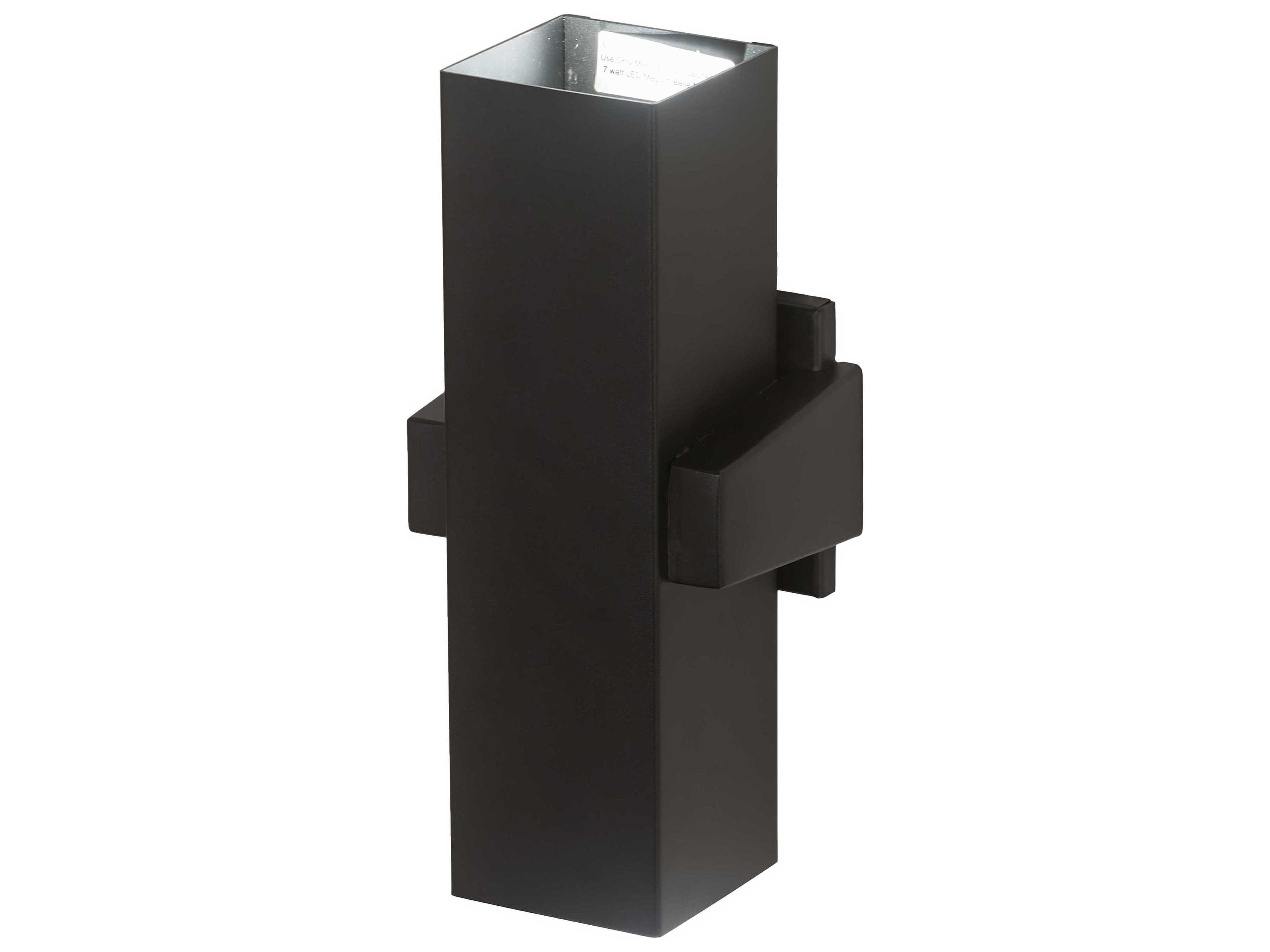 Meyda Quadrato 2-Light Black LED Wall Sconce