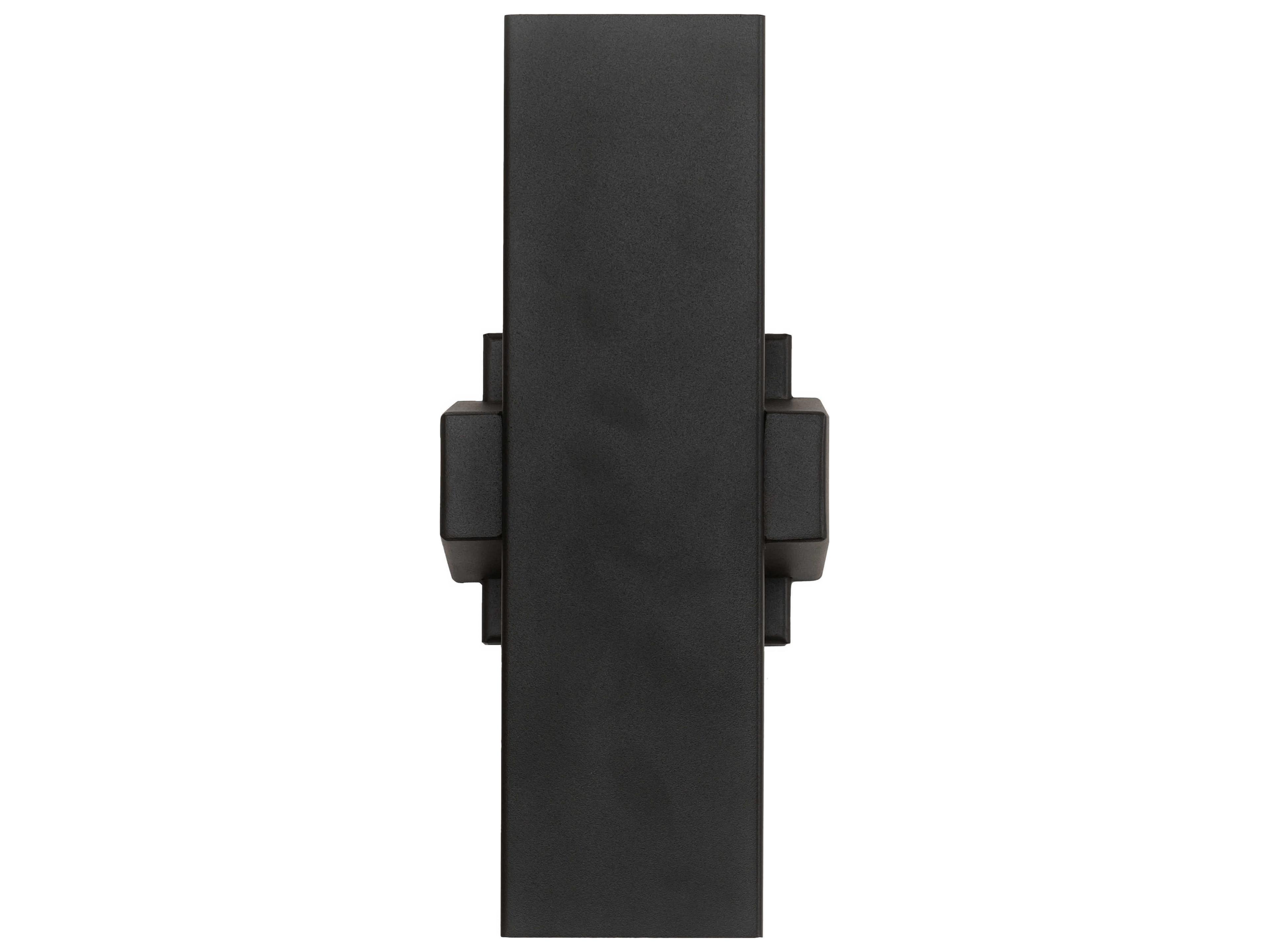 Meyda Quadrato 2-Light Black LED Wall Sconce