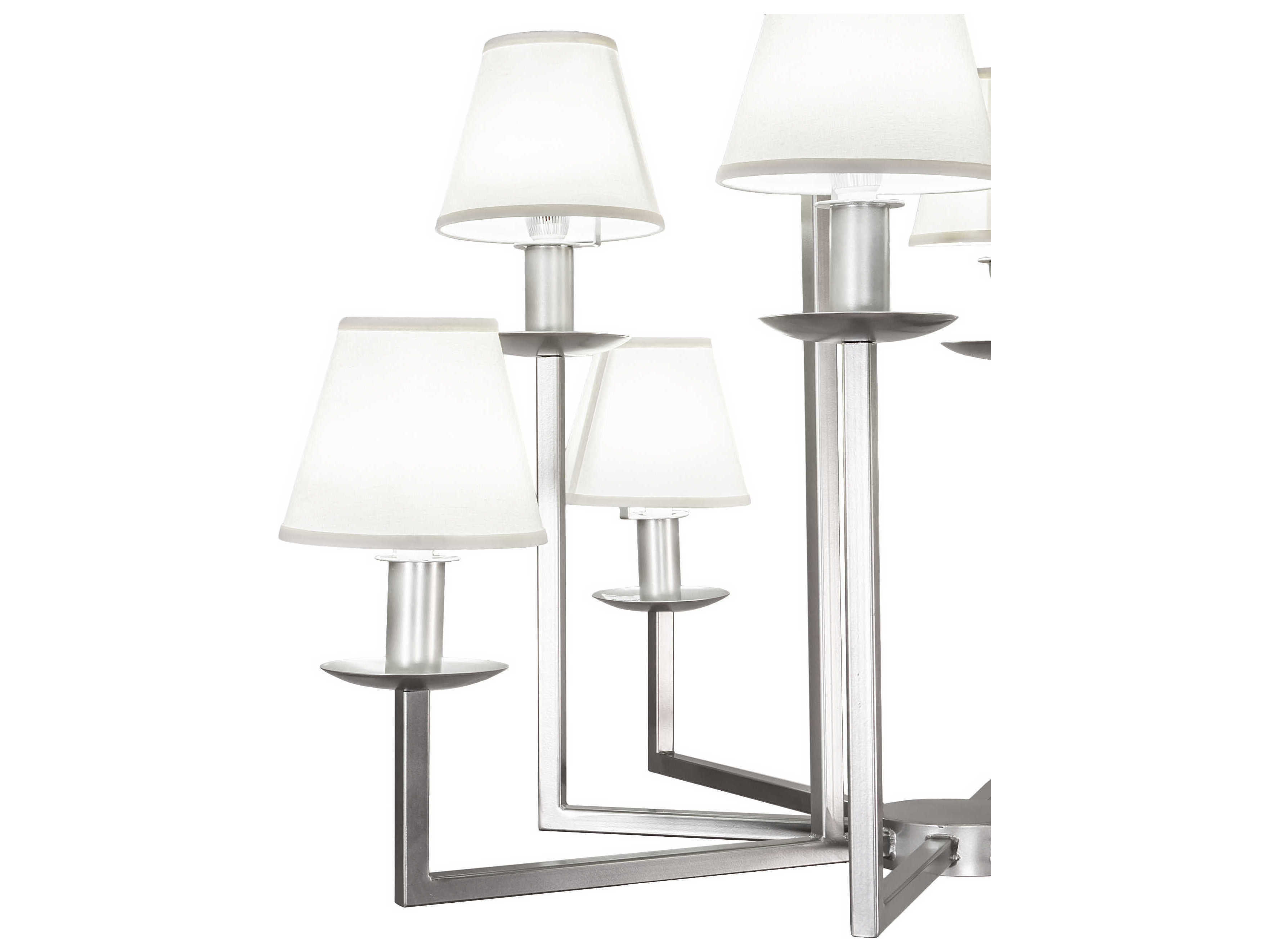 Meyda Porte Tournante 8-Light Nickel Empire Chandelier