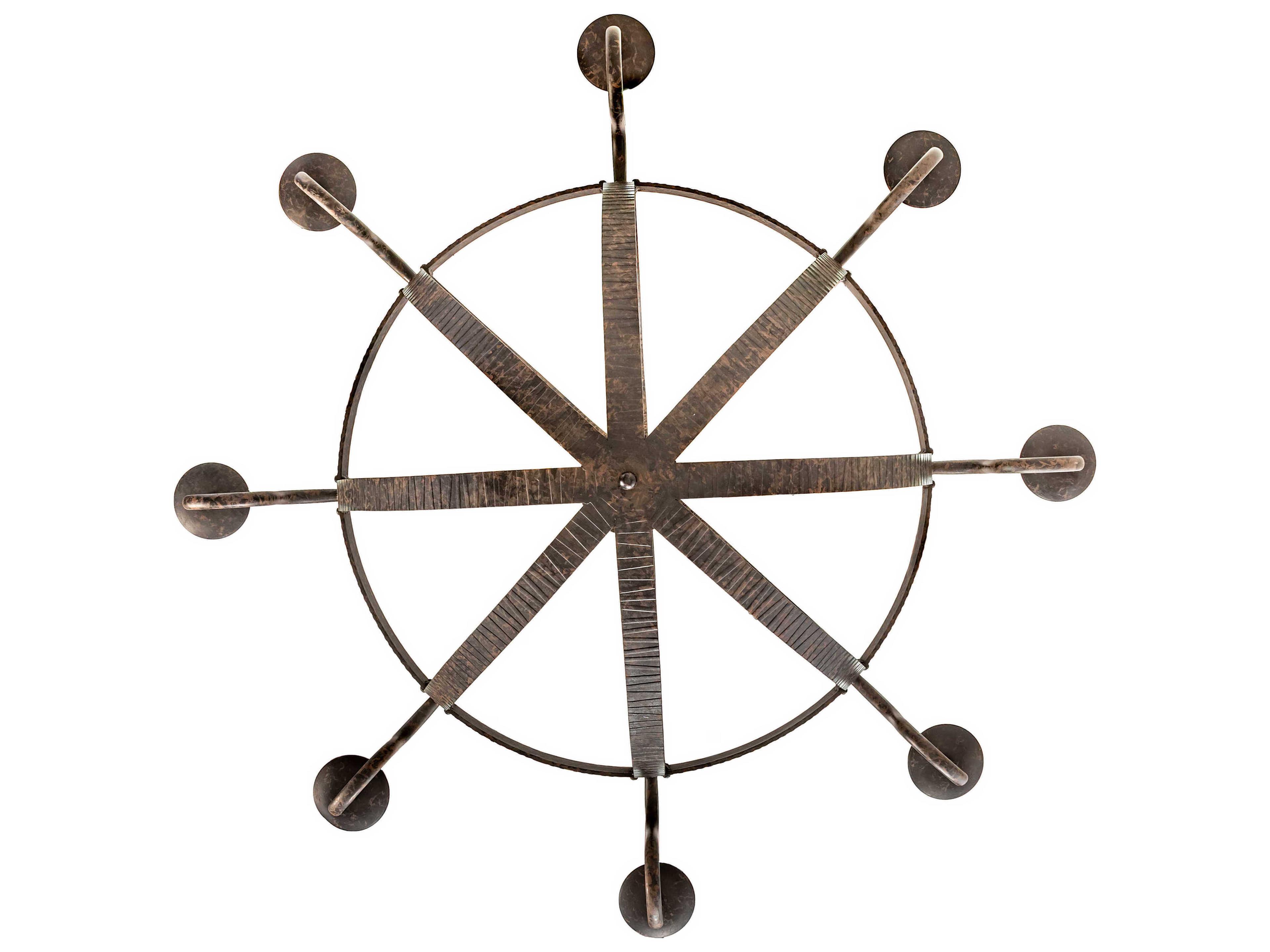 Meyda Barrel Stave 8-Light Chocolate Brown LED Candelabra Chandelier