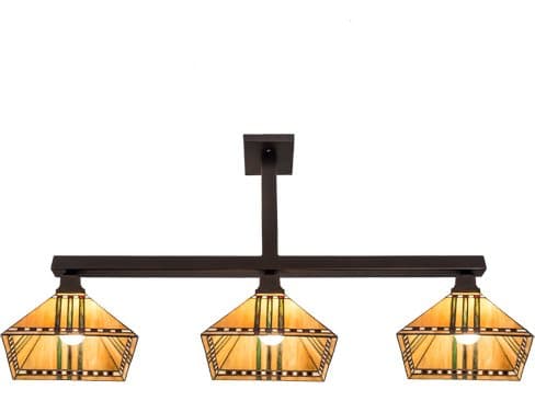 Meyda Prairie Corn 3-Light Brown Glass Tiffany Island Pendant