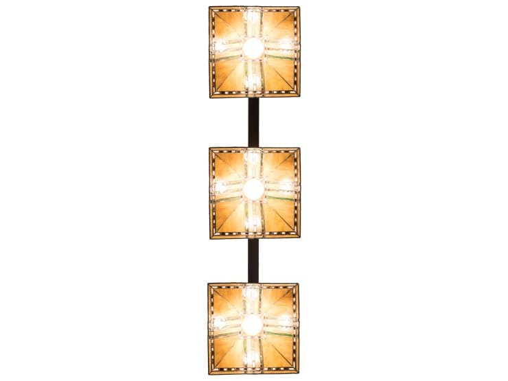 Meyda Prairie Corn 3-Light Brown Glass Tiffany Island Pendant