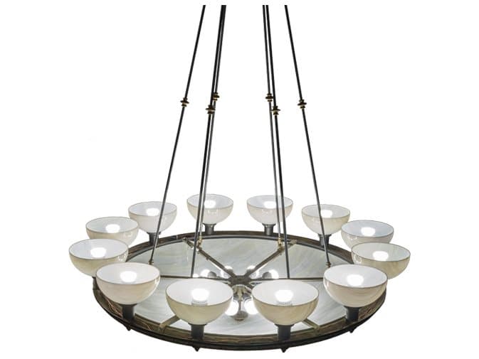 Meyda 24-Light Black Bowl Chandelier