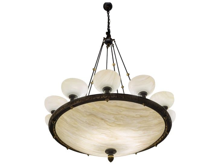 Meyda 24-Light Black Bowl Chandelier