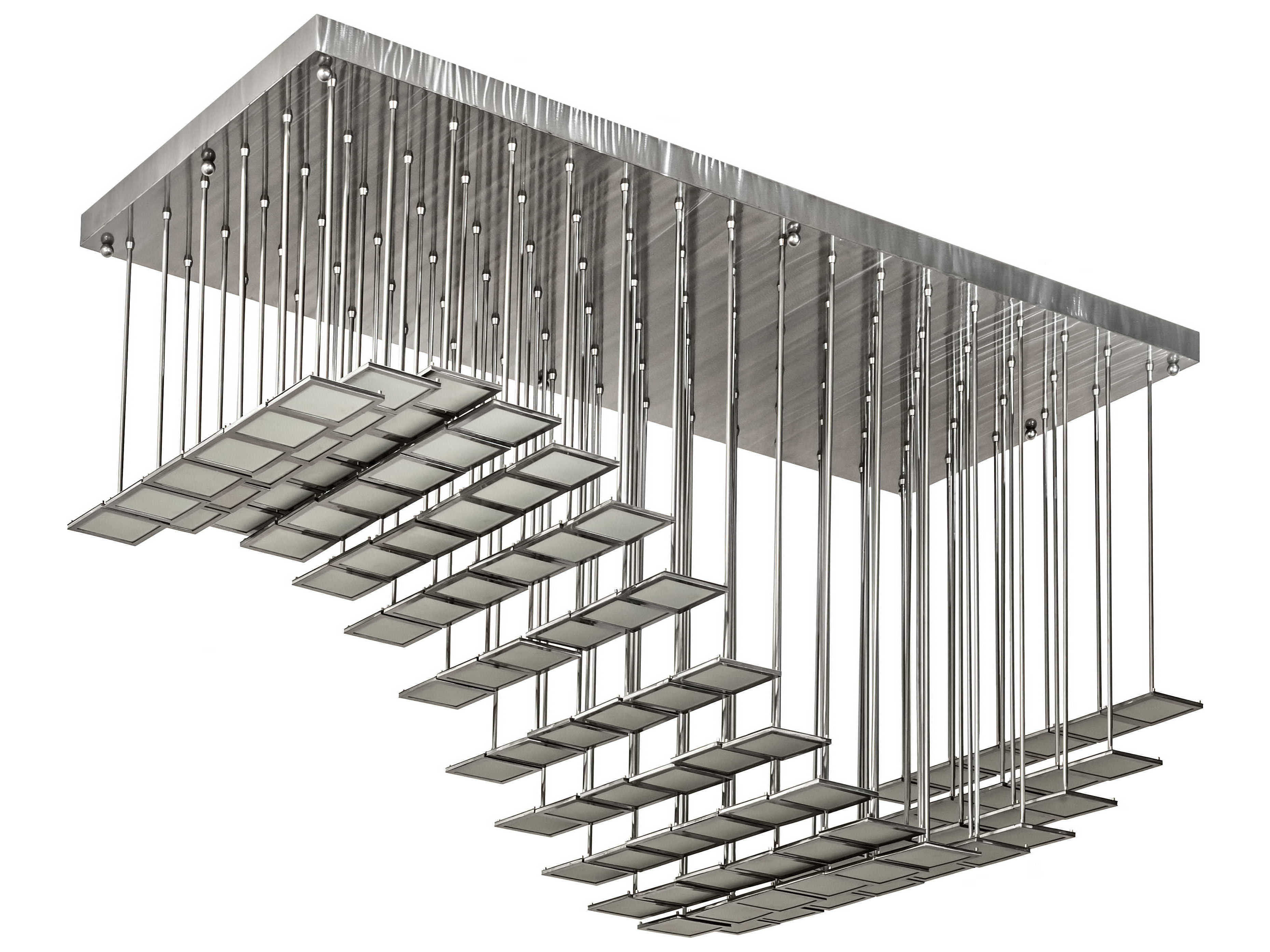 Meyda Kossar White Grey LED Island Pendant