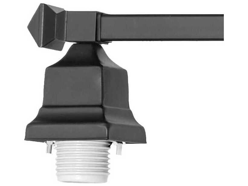 Meyda Mission Tall 3-Light Solar Black Vanity Light