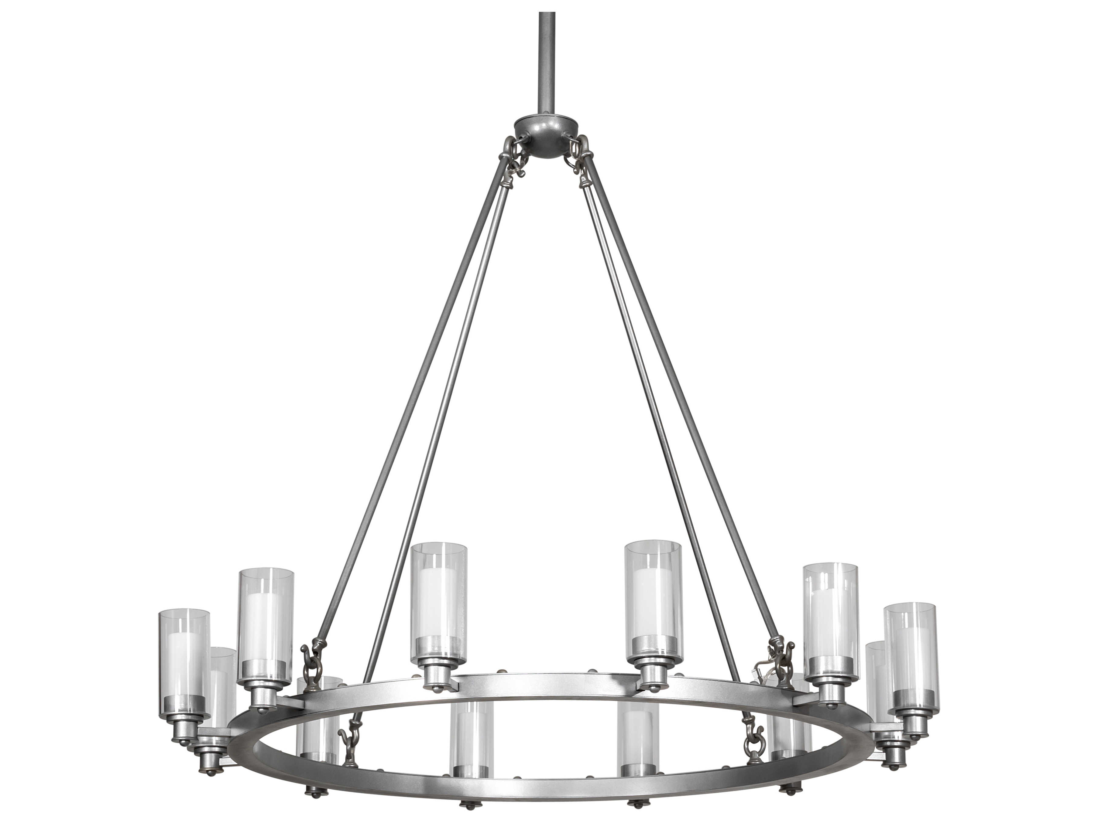 Meyda Loxley Strip Sparkle Silver LED Cylinder Round Chandelier