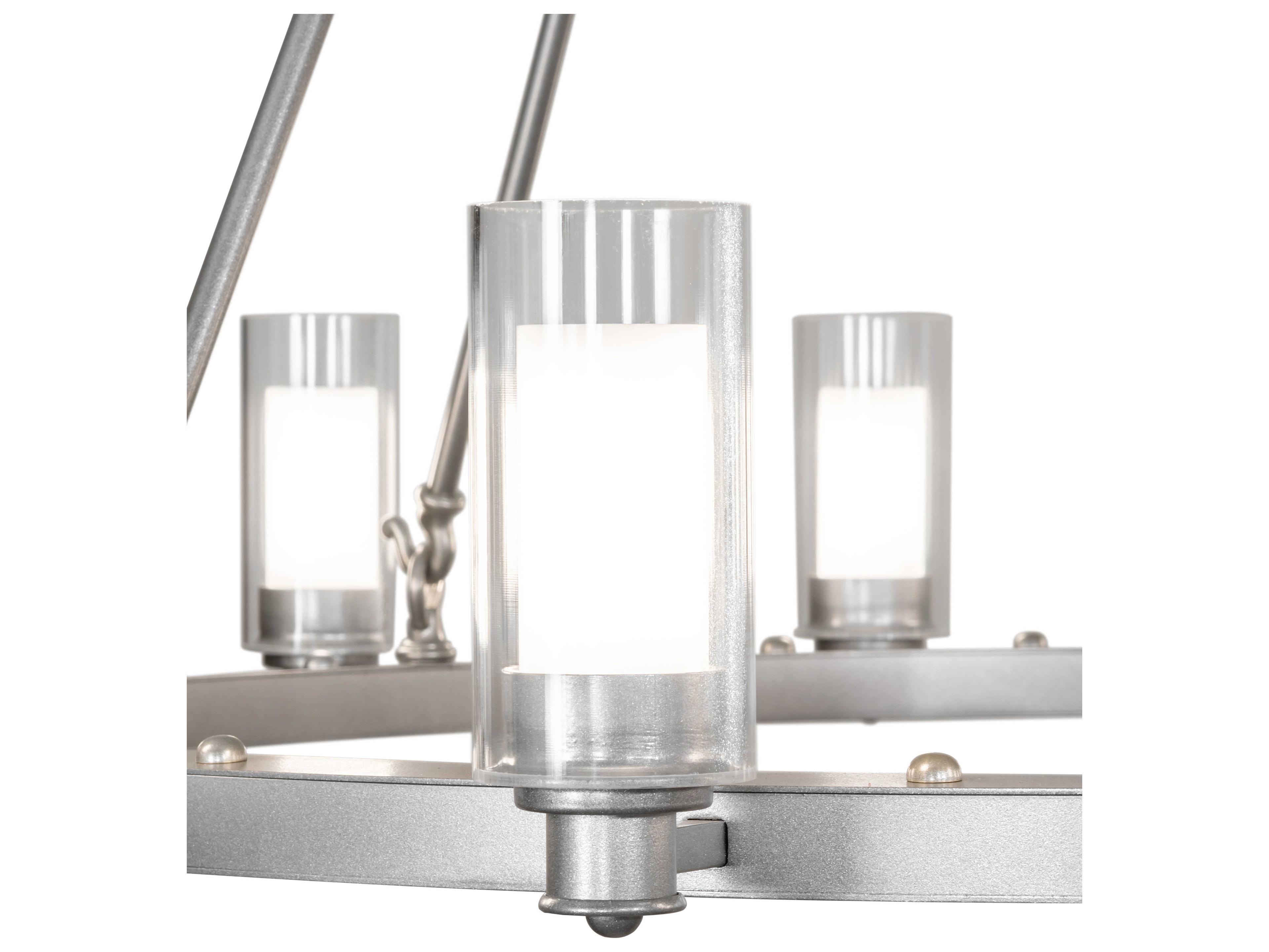 Meyda Loxley Strip Sparkle Silver LED Cylinder Round Chandelier