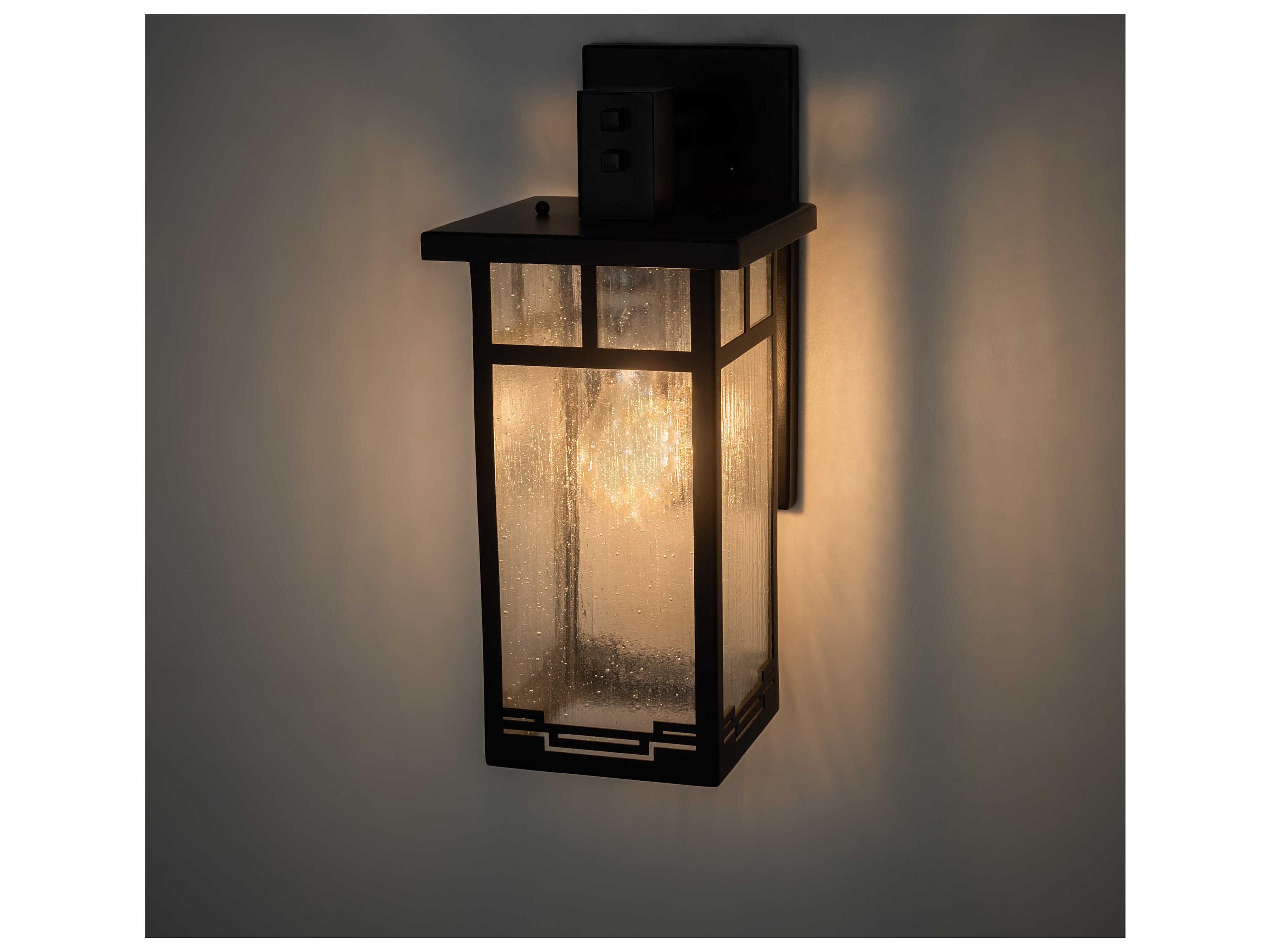 Meyda Roylance 1 - Light Glass Outdoor Wall Light