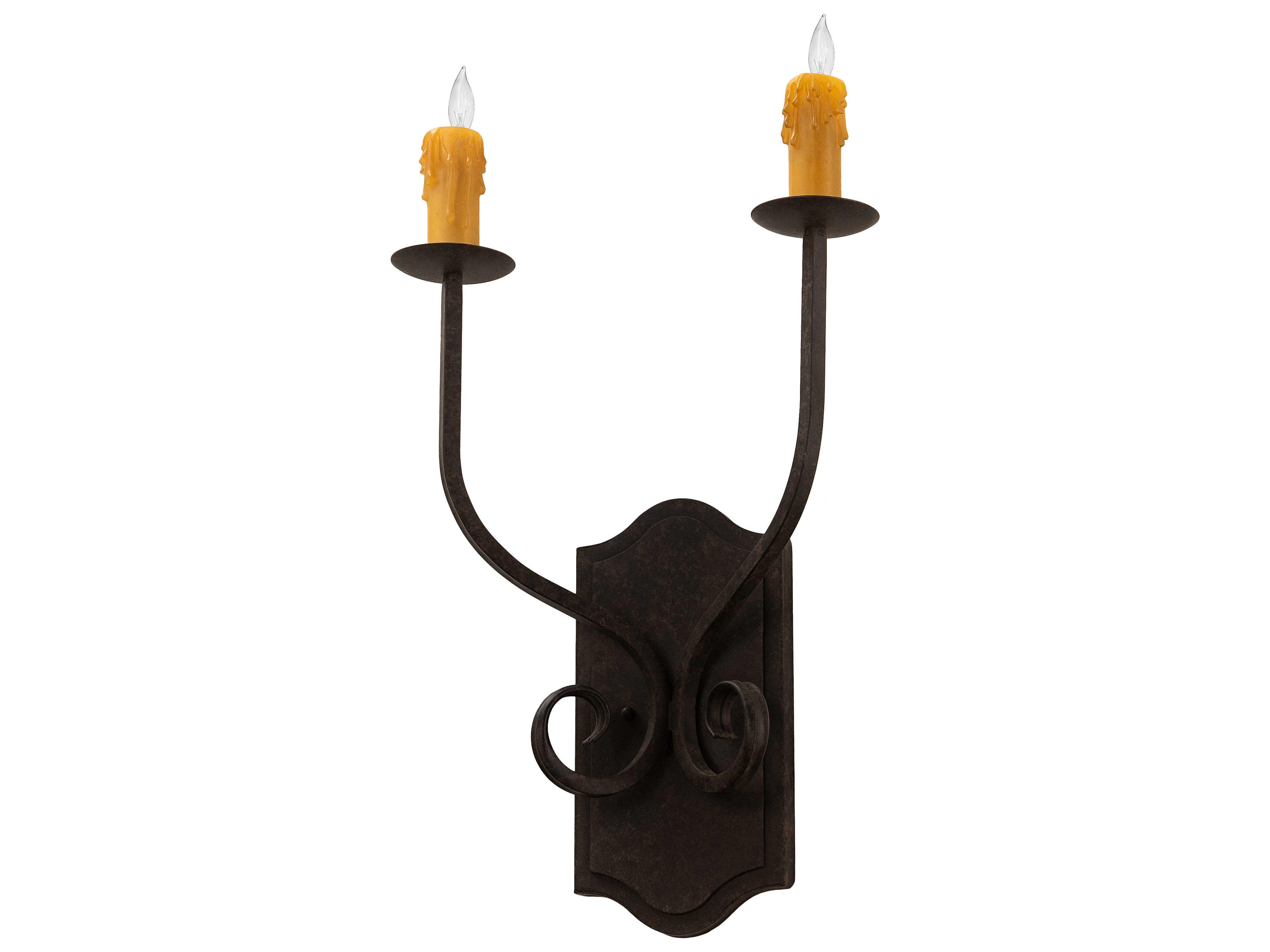 Meyda Samuel 2-Light Chocolate Brown Wall Sconce