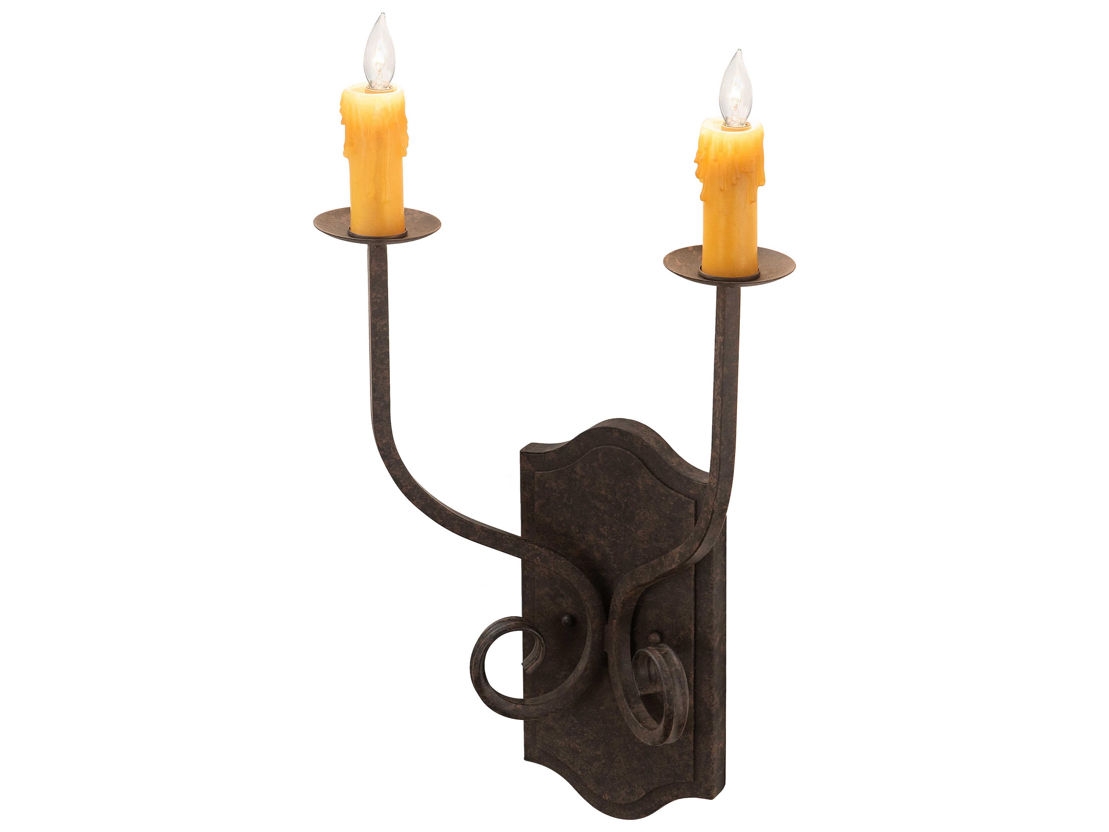Meyda Samuel 2-Light Chocolate Brown Wall Sconce