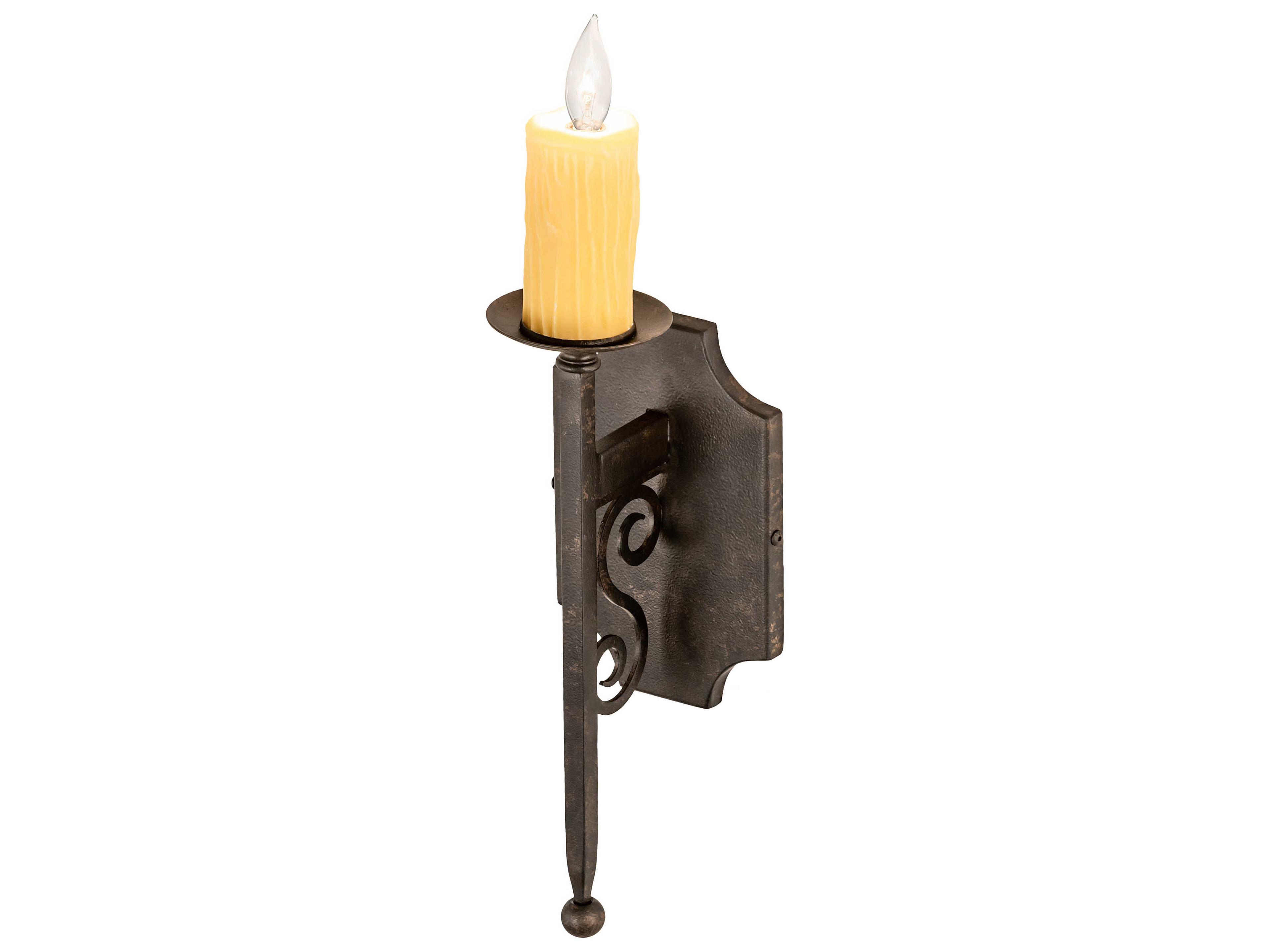 Meyda Toscano 1-Light Chocolate Brown Wall Sconce