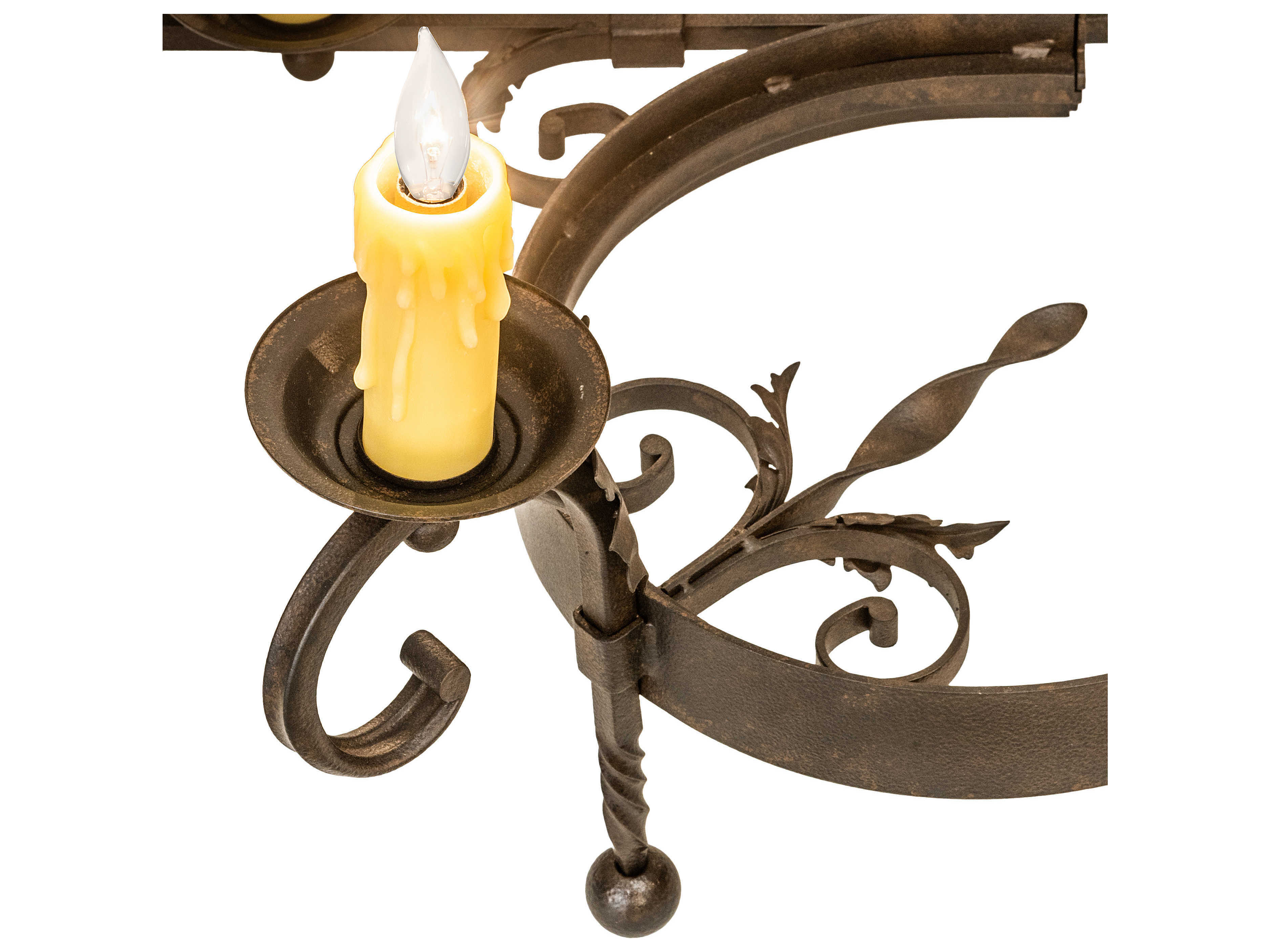 Meyda Andorra 8-Light Chocolate Beige Brown Candelabra Chandelier