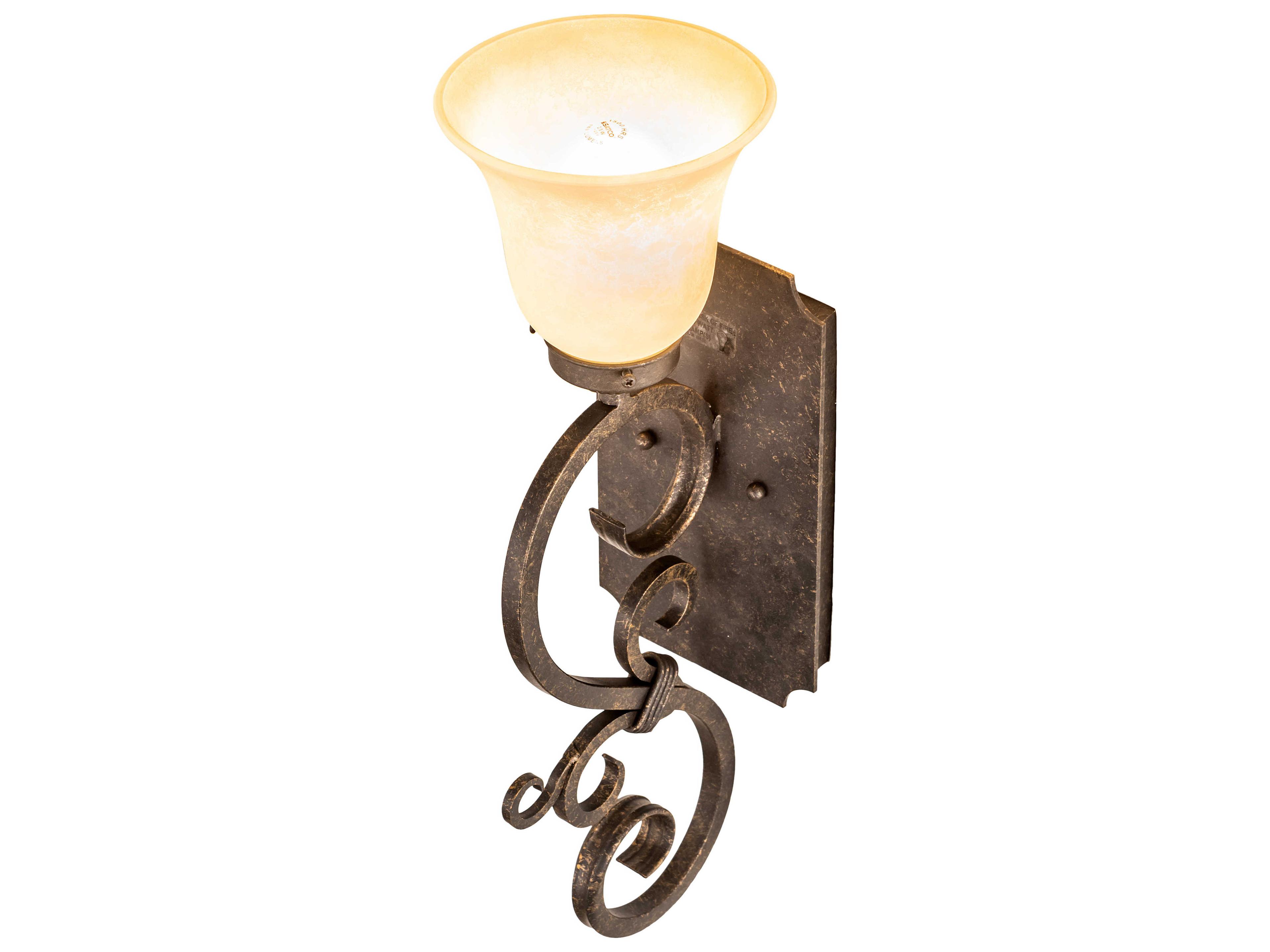 Meyda Thierry 1-Light Bronze Glass Wall Sconce