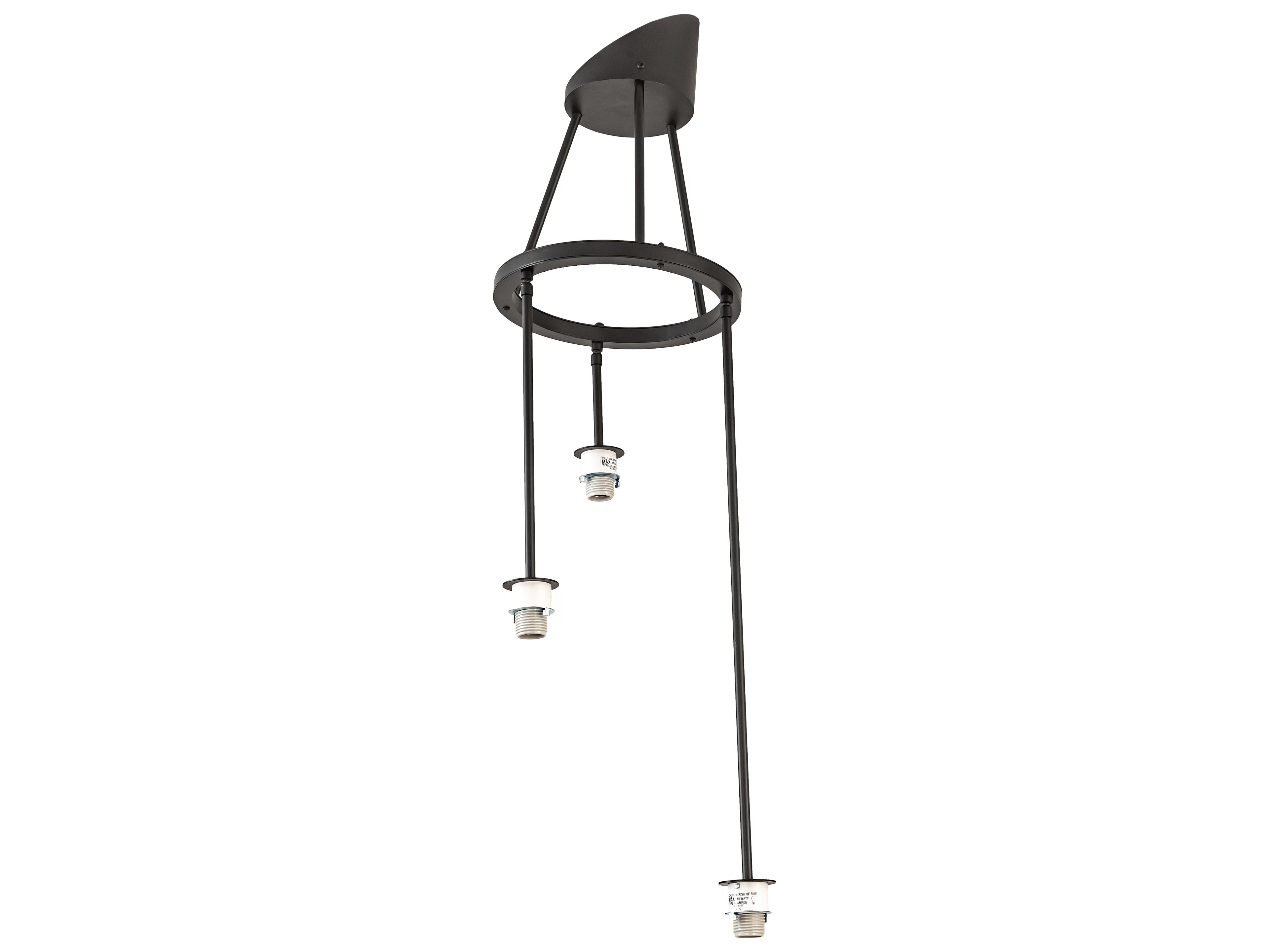 Meyda Cartier 3-Light Black Clear Seedy Glass Cylinder Pendant