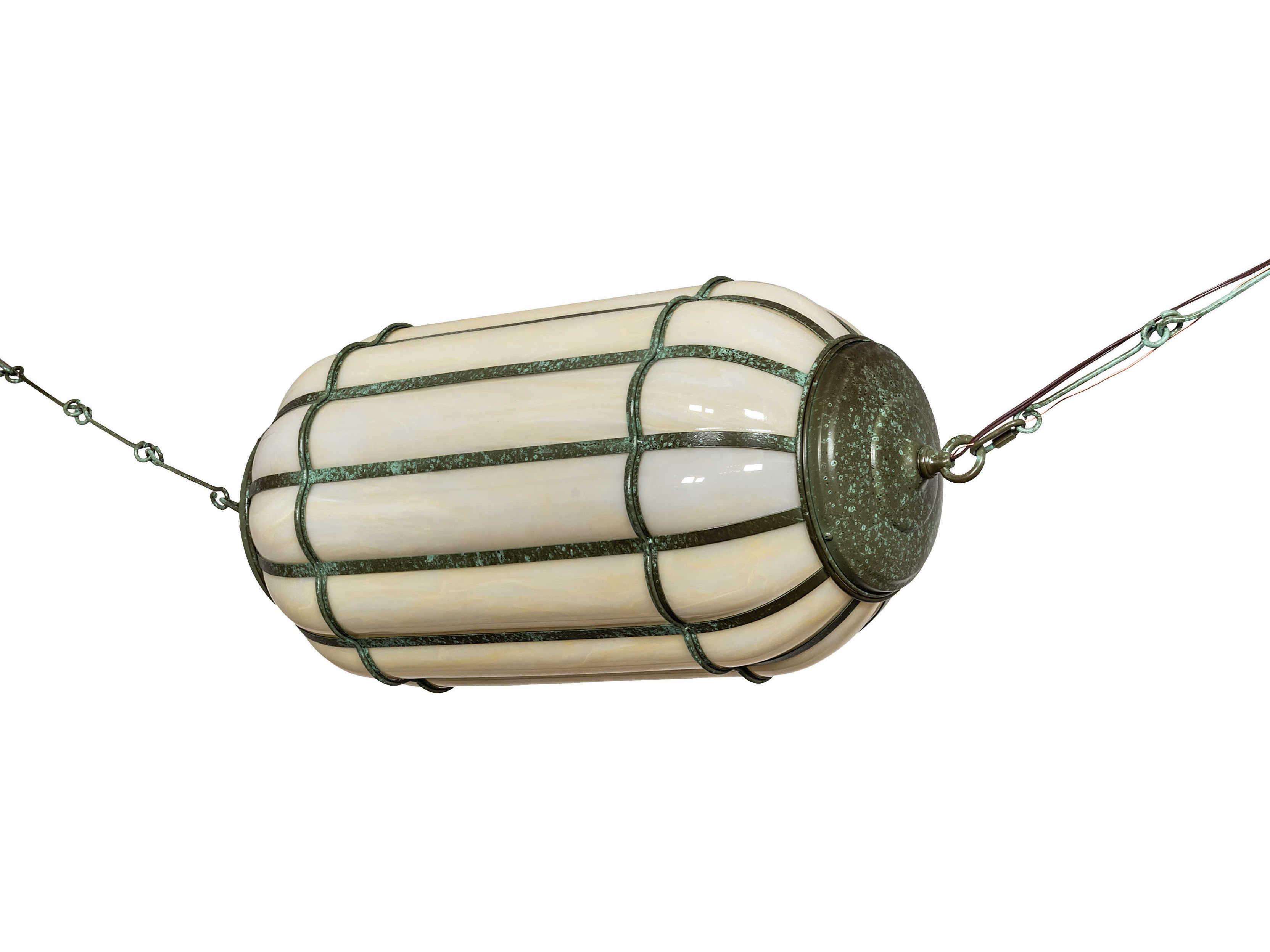 Meyda Islington 3-Light Tarnished Copper Green Pendant