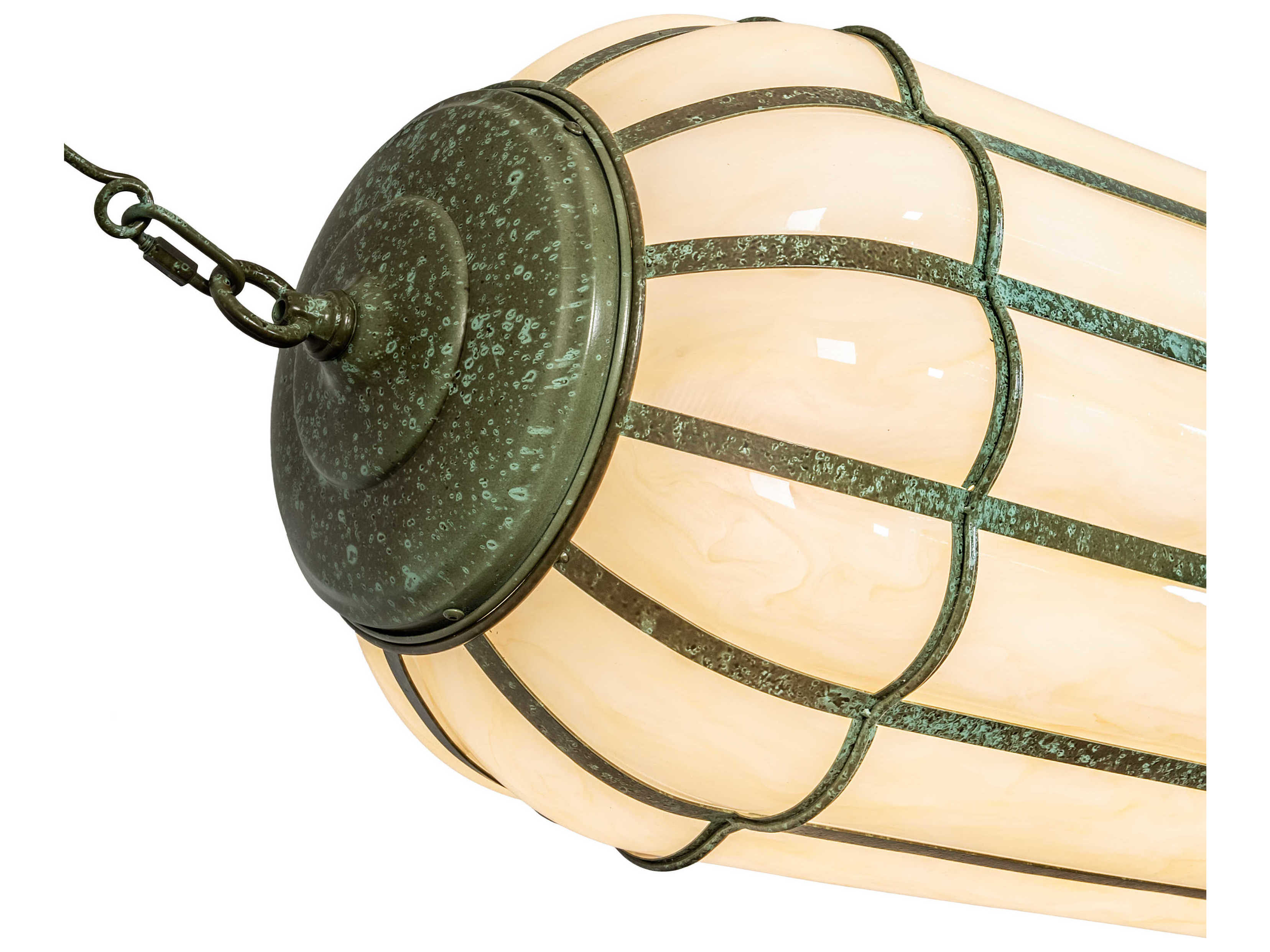 Meyda Islington 3-Light Tarnished Copper Green Pendant