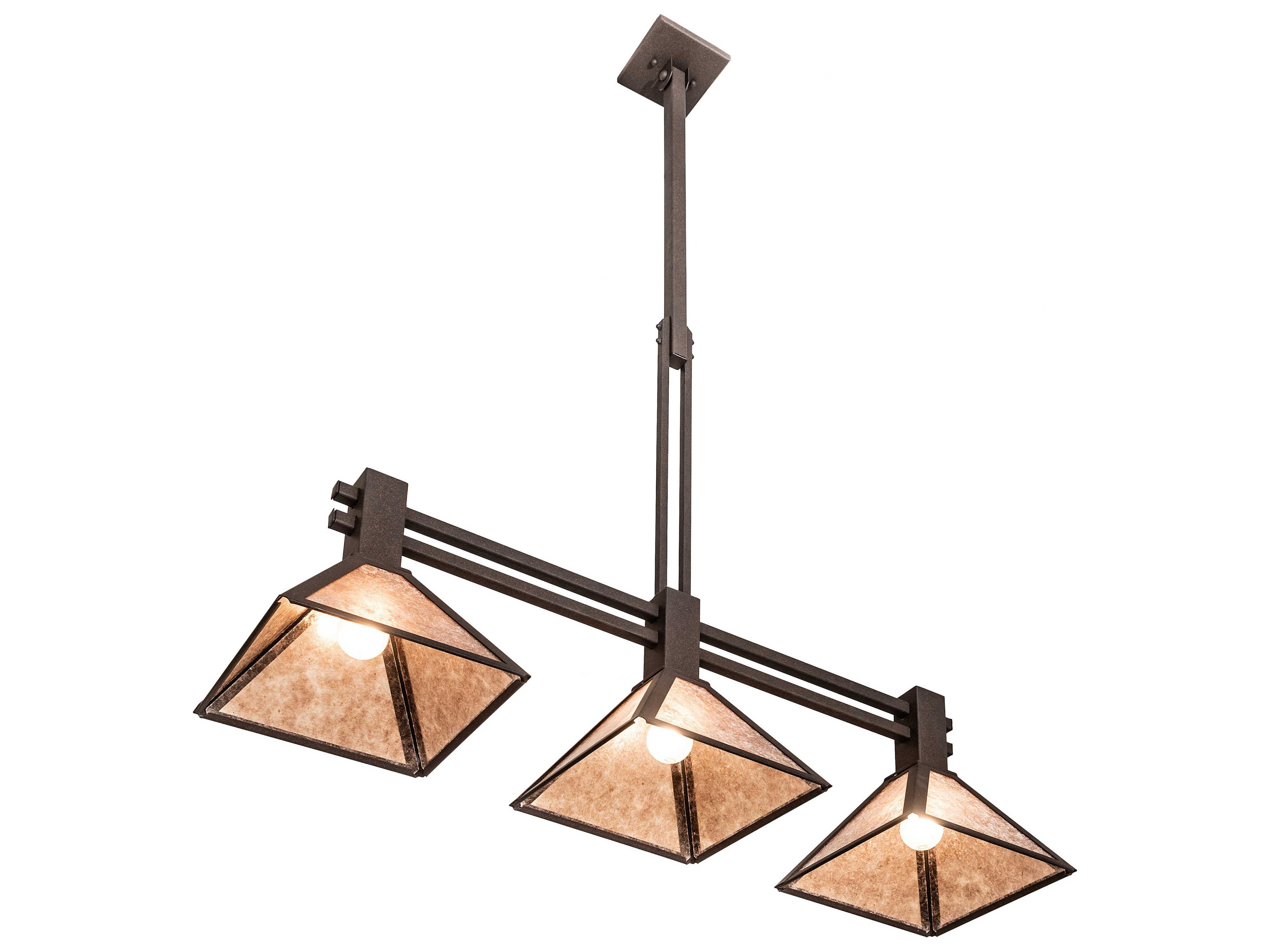 Meyda Soffe 3-Light Dark Roast Brown Island Pendant