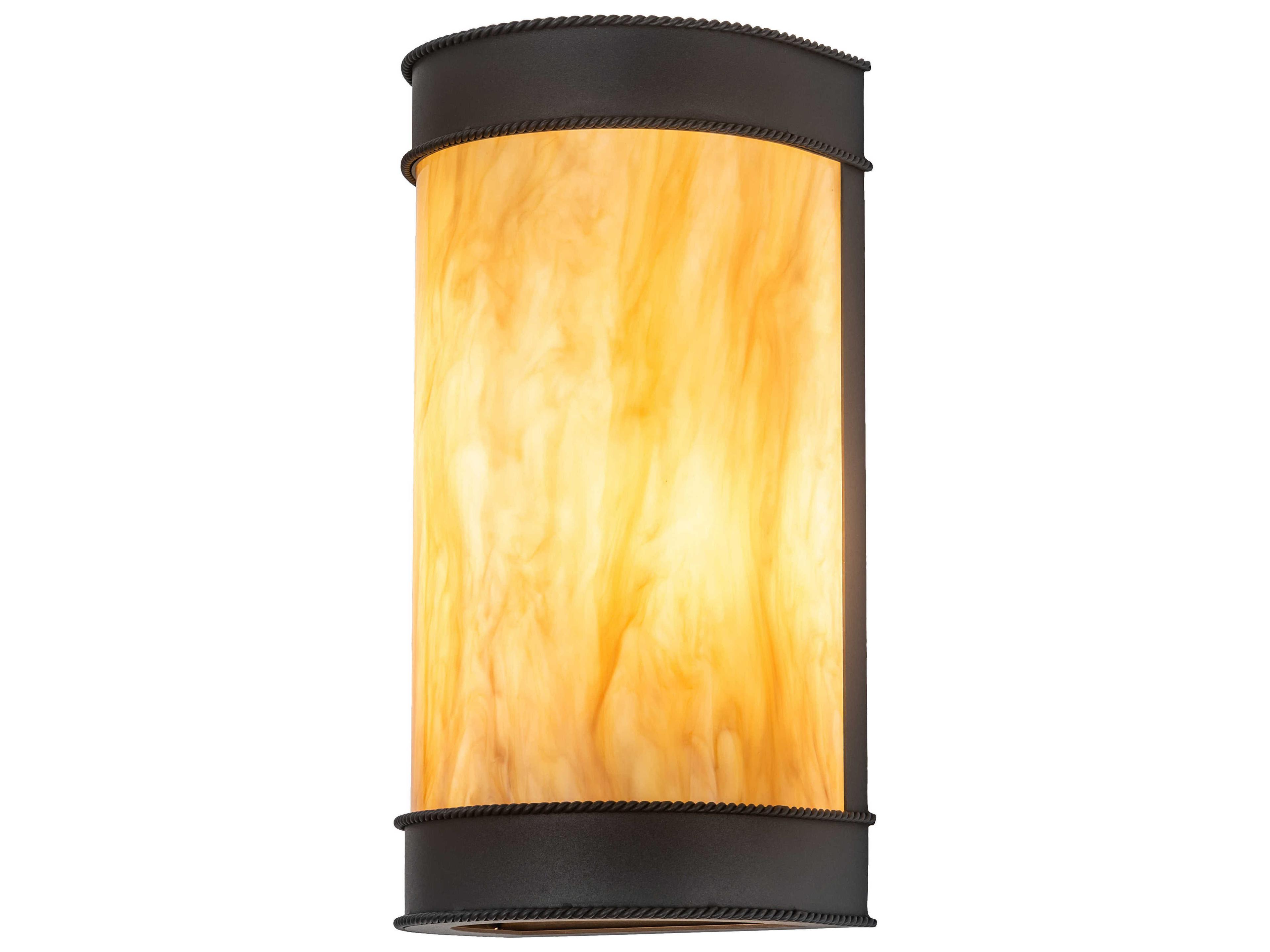 Meyda Wyant 2-Light Wrought Iron Gray Wall Sconce