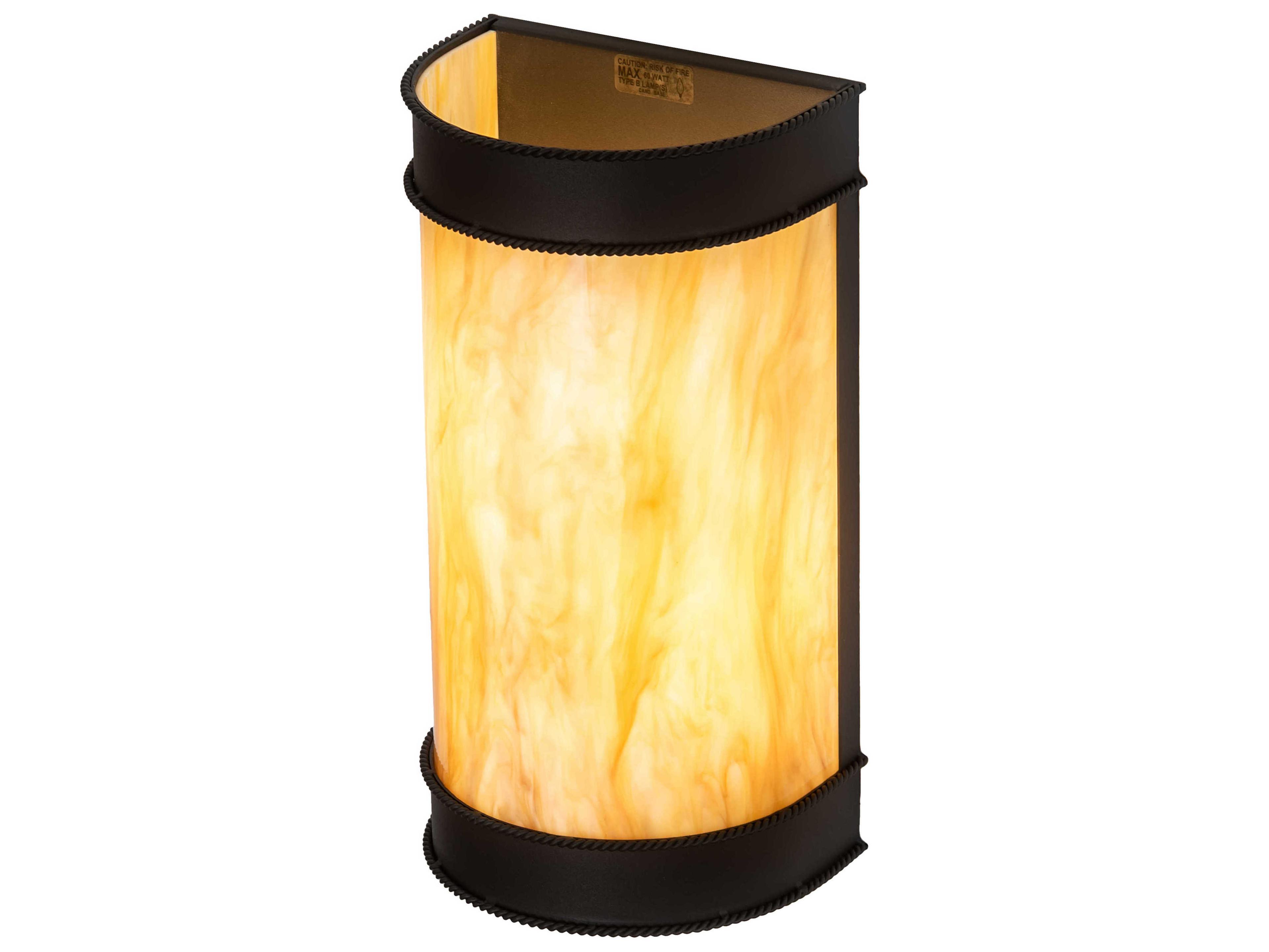 Meyda Wyant 2-Light Wrought Iron Gray Wall Sconce