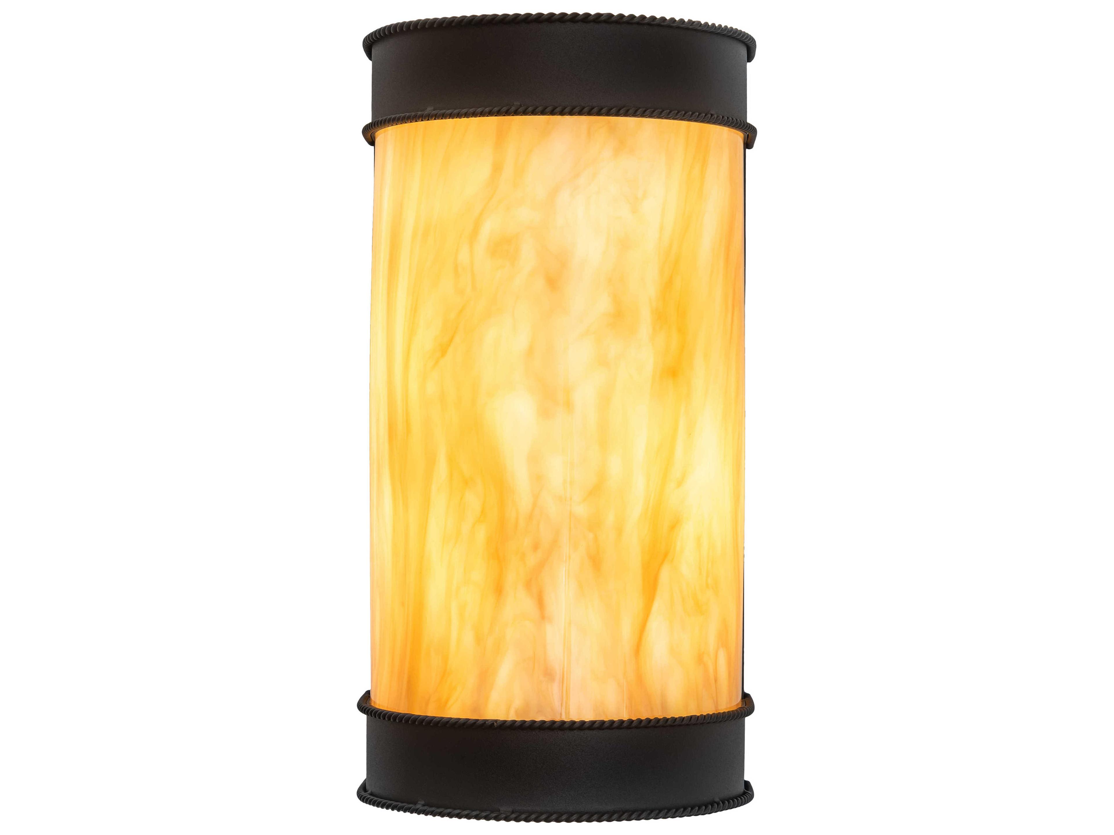 Meyda Wyant 2-Light Wrought Iron Gray Wall Sconce