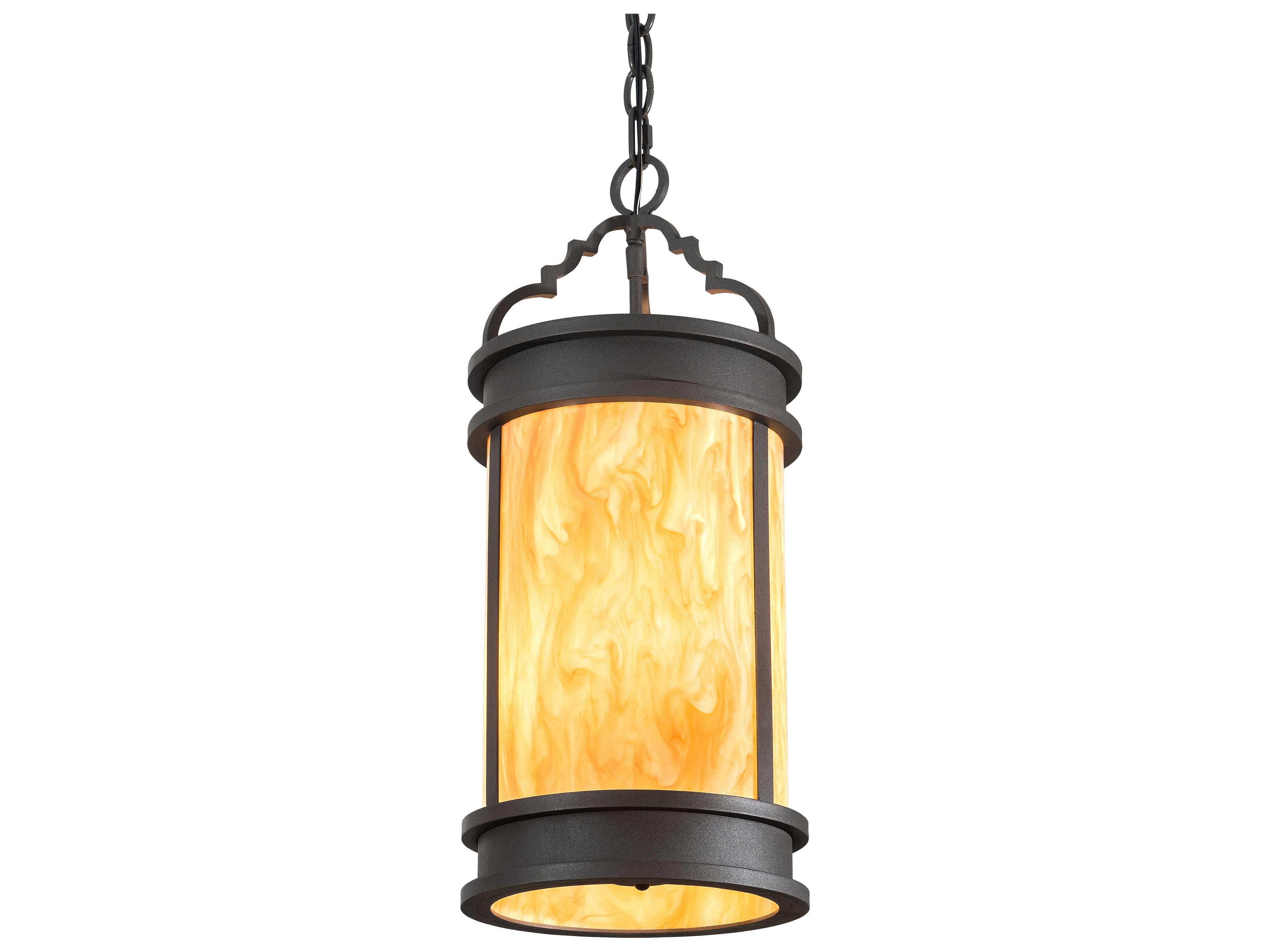 Meyda Wyant 3-Light Amber Gray Cylinder Mini Pendant