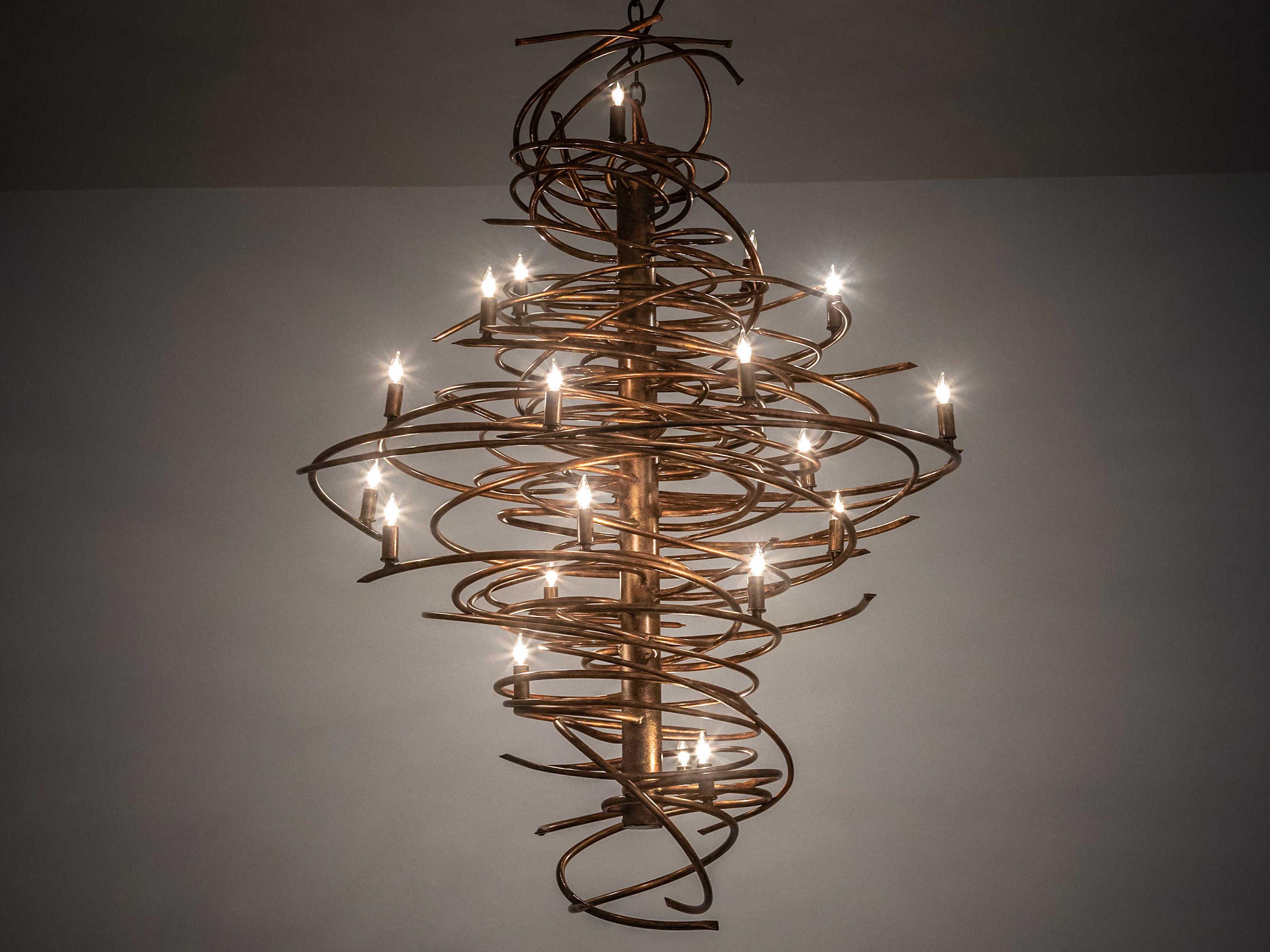 Meyda Cyclone 20-Light Bronze Candelabra Tiered Chandelier