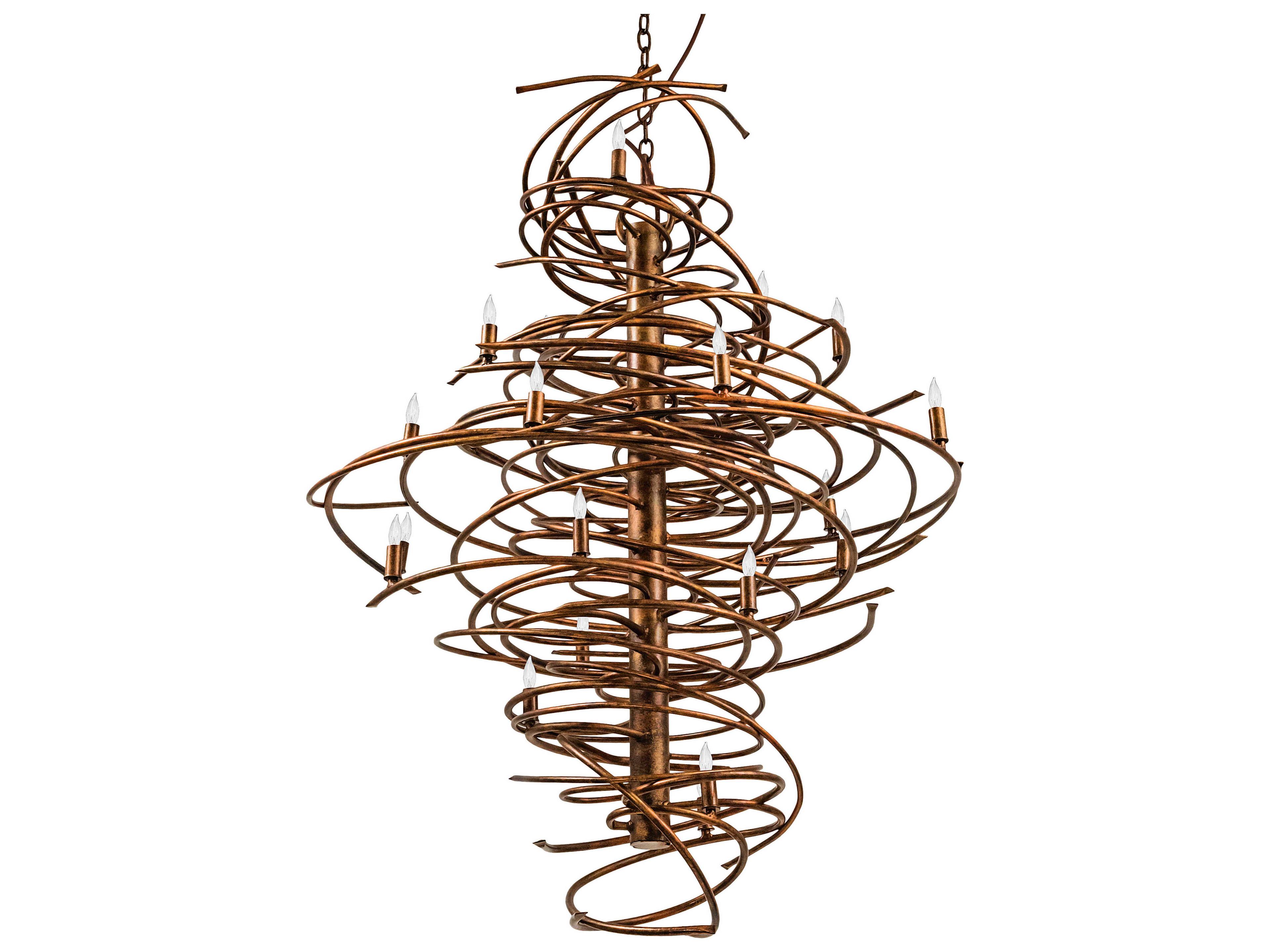 Meyda Cyclone 20-Light Bronze Candelabra Tiered Chandelier