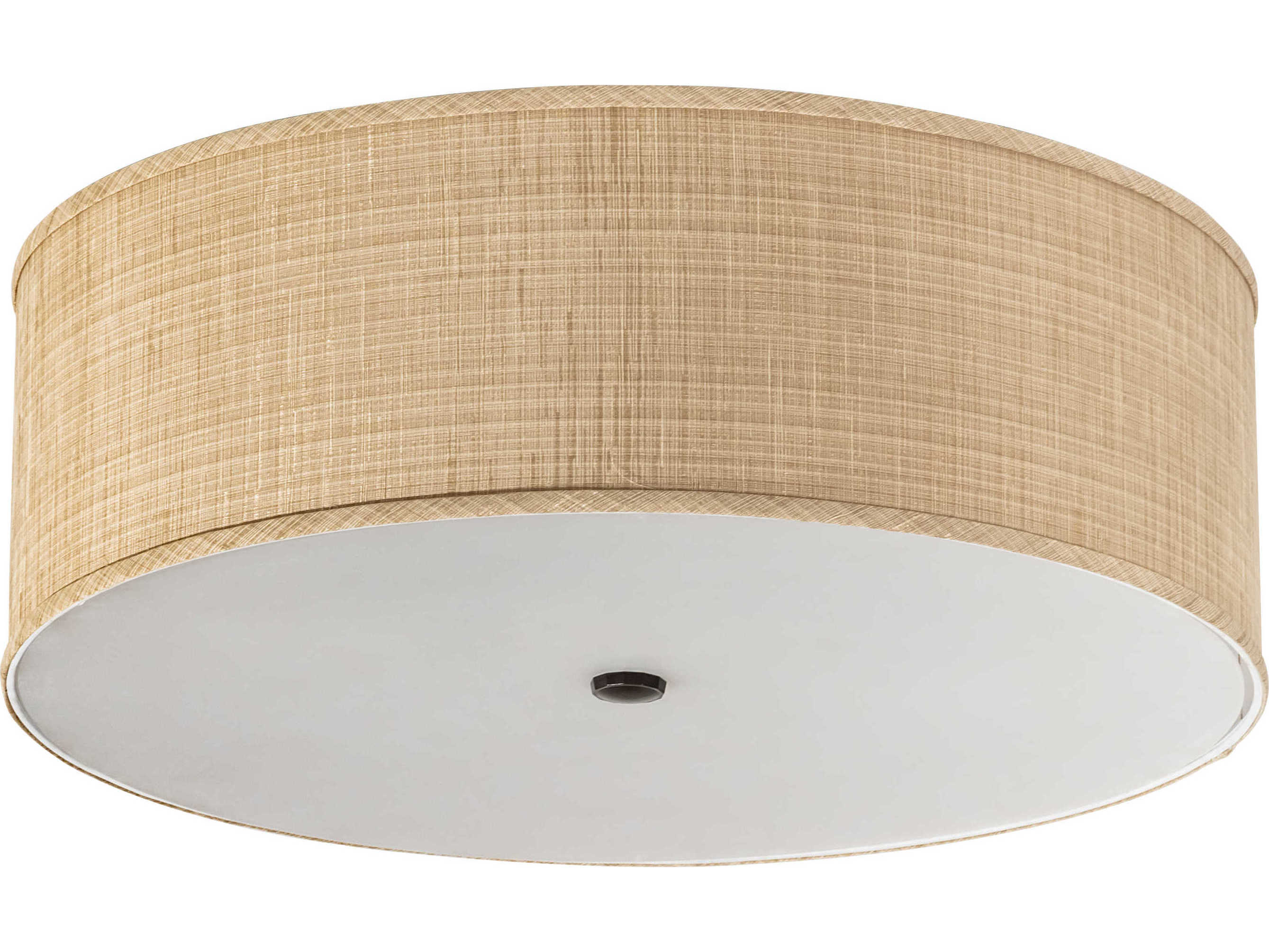 Meyda Cilindro 4-Light Timeless Bronze Off White Drum Flush Mount