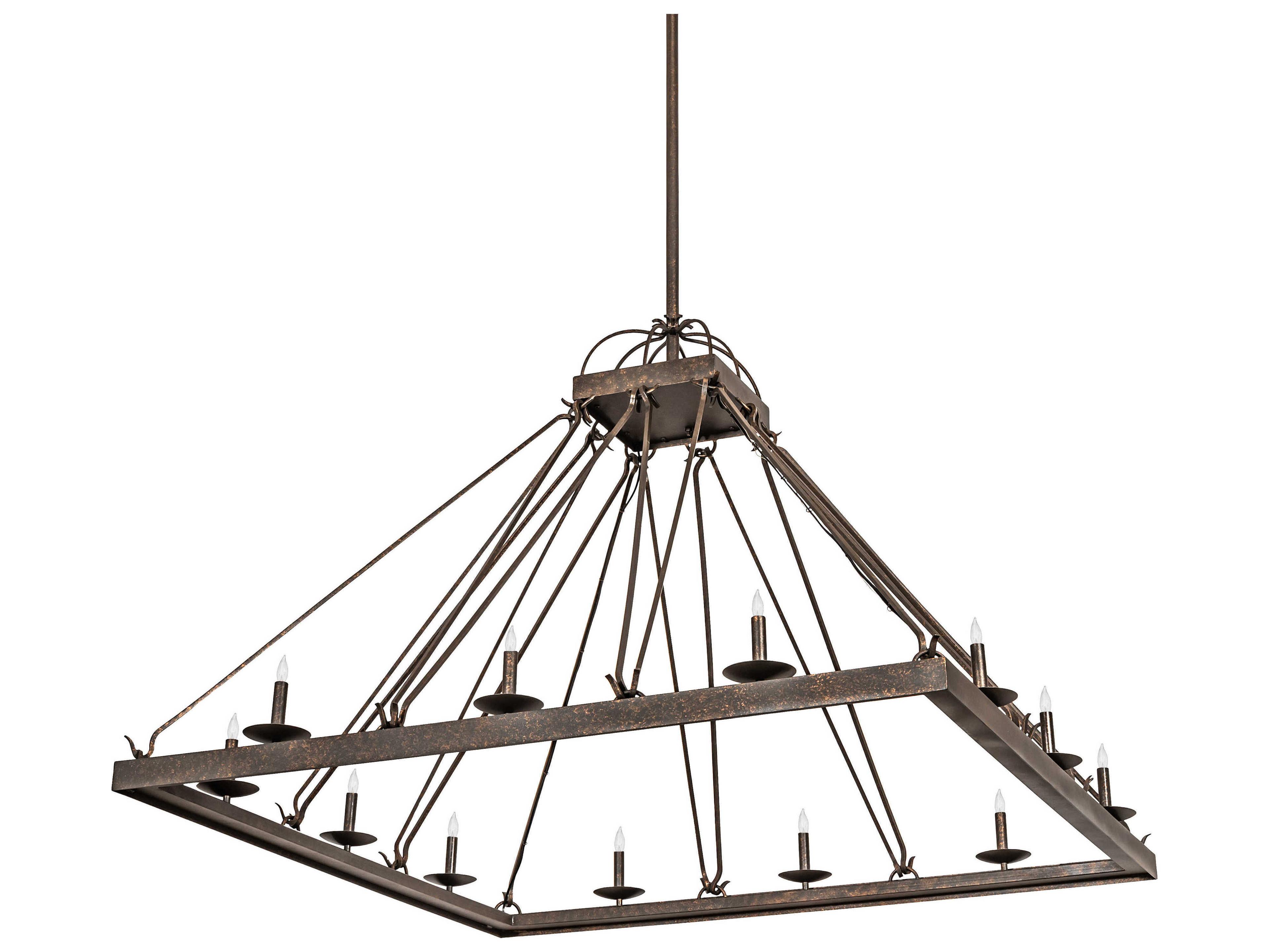 Meyda Retreat 12-Light Black Chocolate Brown Candelabra Chandelier