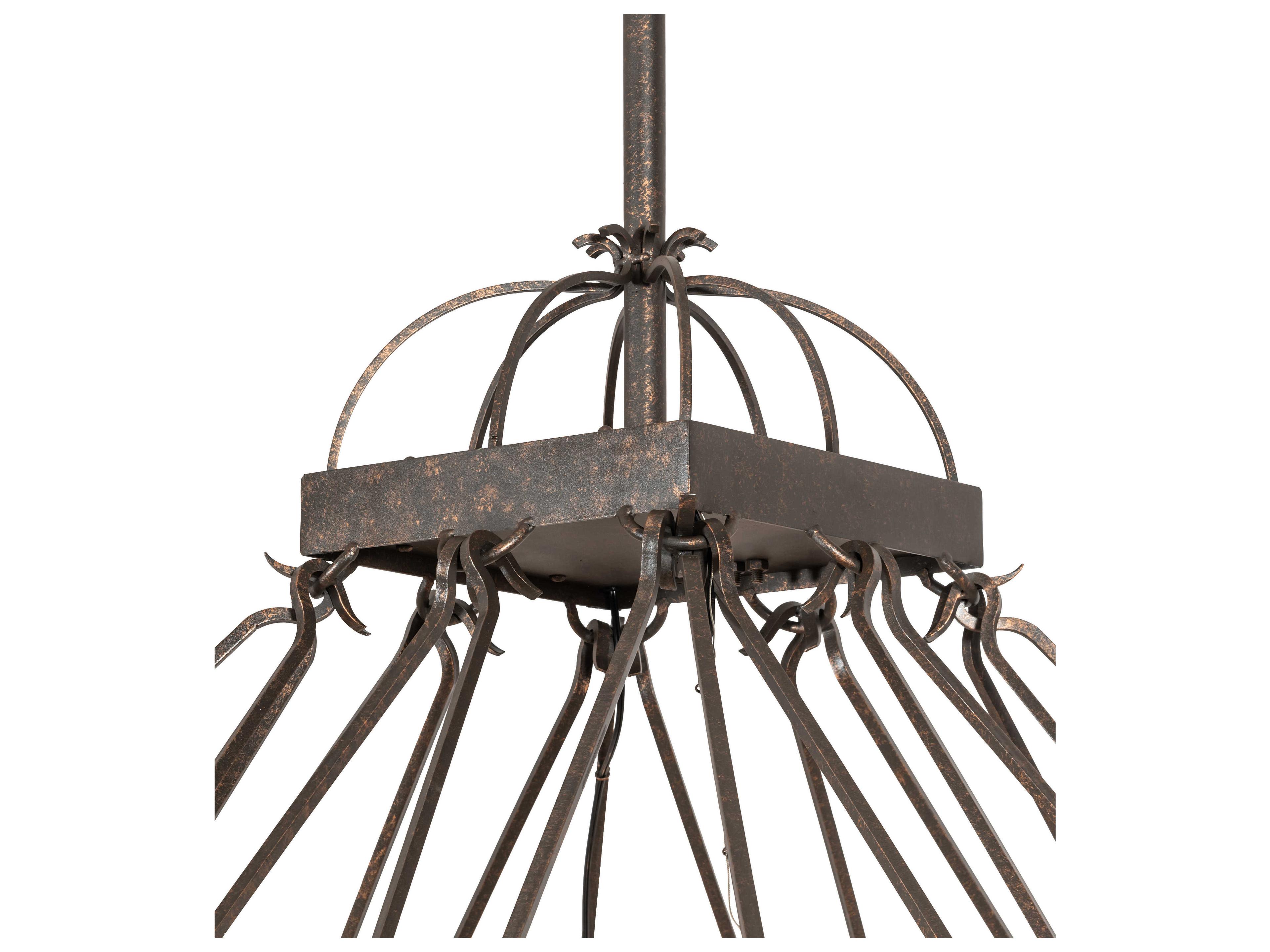 Meyda Retreat 12-Light Black Chocolate Brown Candelabra Chandelier